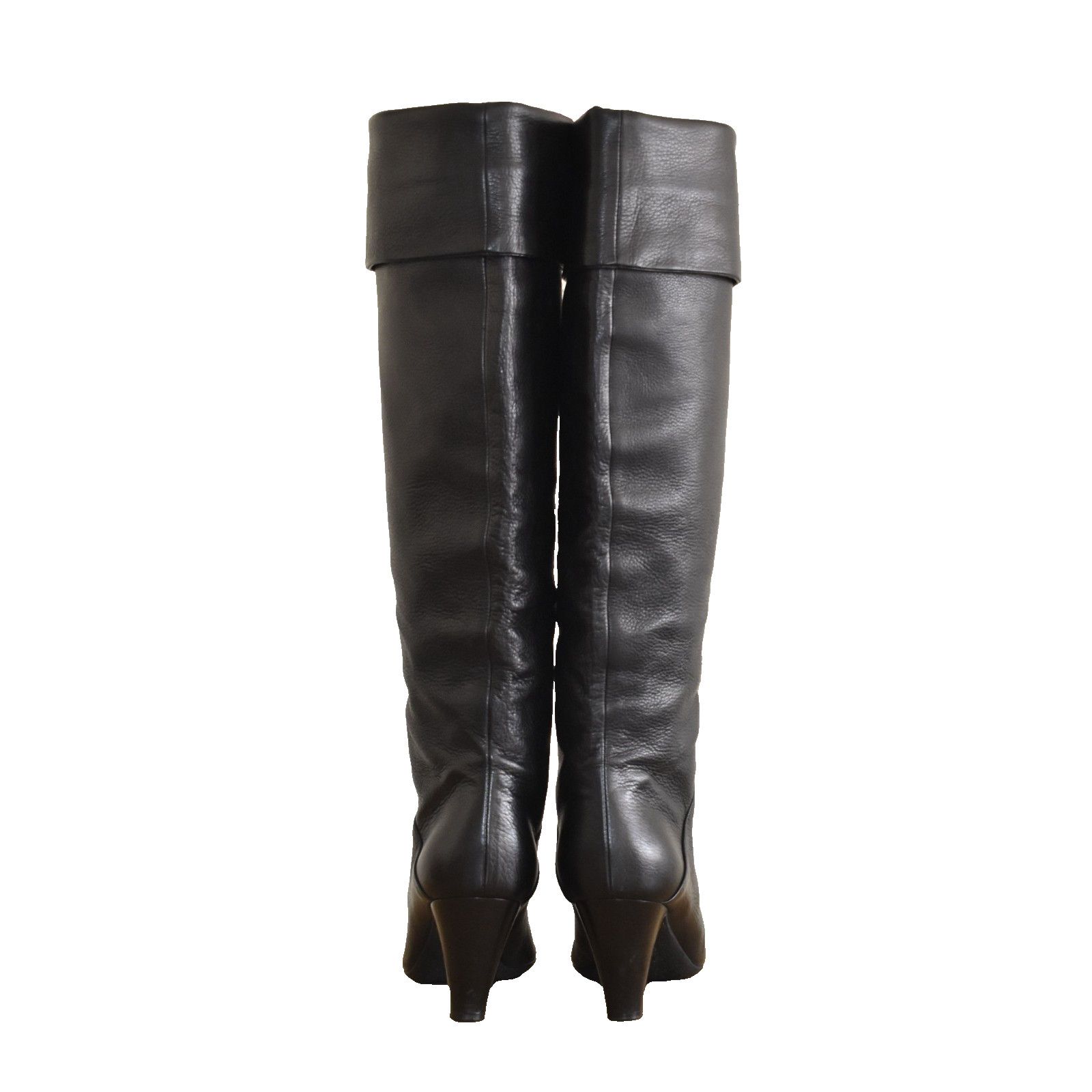 Giuseppe Zanotti GIUSEPPE ZANOTTI Black Pebbled Leather Knee High Boots Sz 39 Size US 8.5 / IT 38.5 - 3 Thumbnail