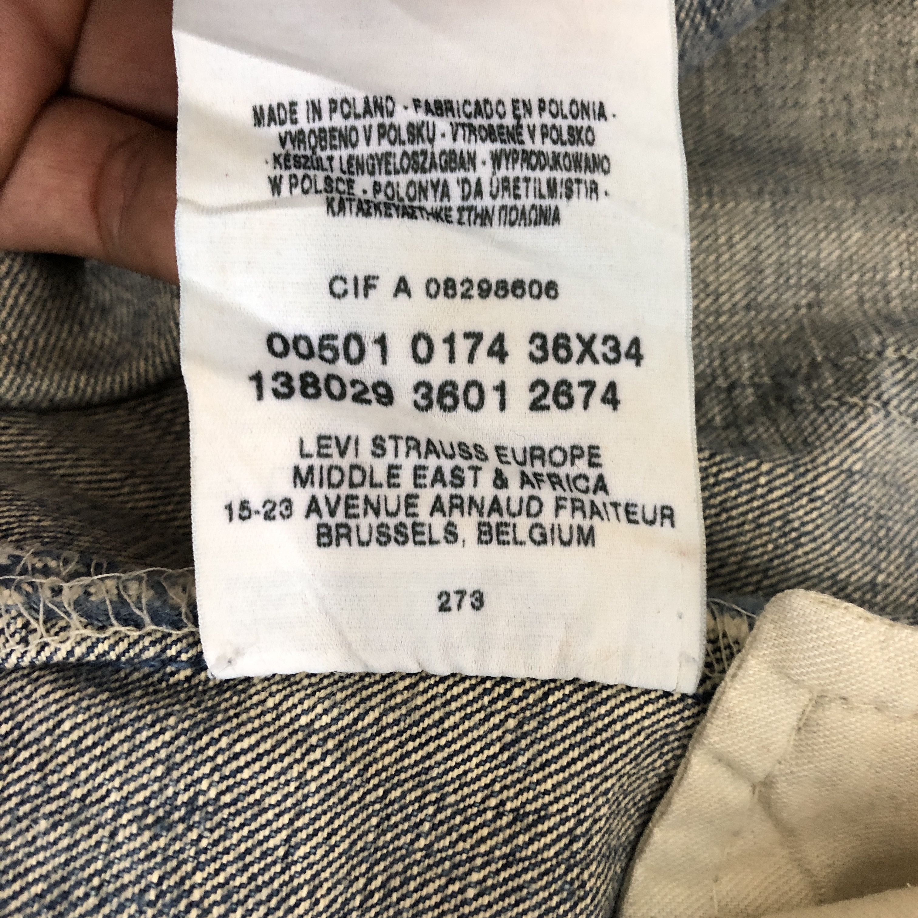 Levi's Vintage 90s Levis 501 Jeans Levi's Stonewash Faded Denim Size US 34 / EU 50 - 7 Thumbnail