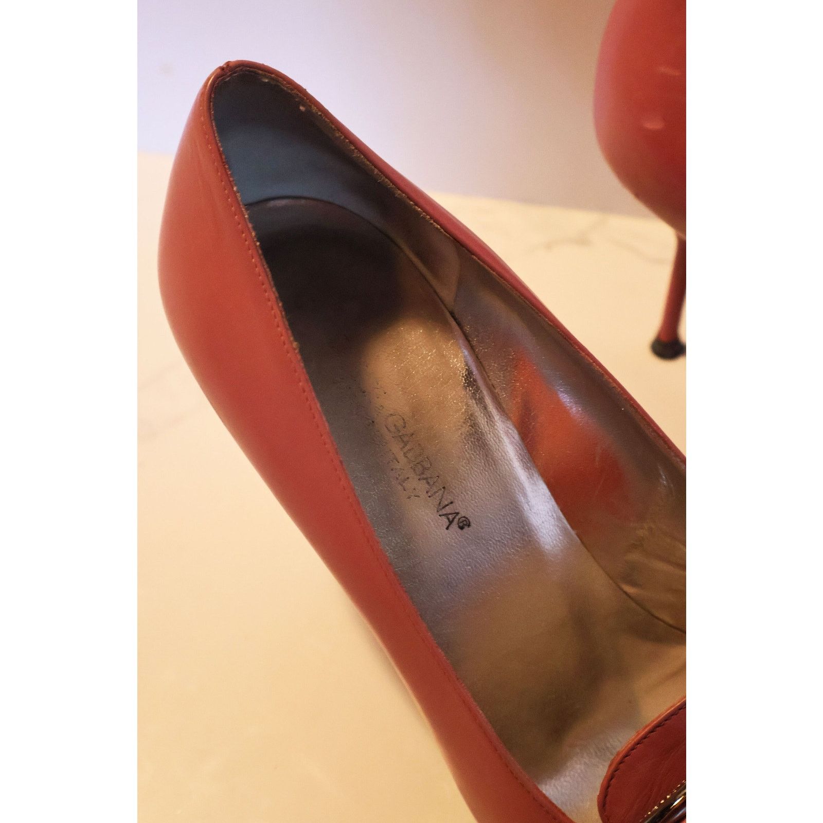 Dolce & Gabbana Vintage Dolce and Gabbana Pink Leather Pointy Toe Stiletto Size US 7.5 / IT 37.5 - 4 Thumbnail