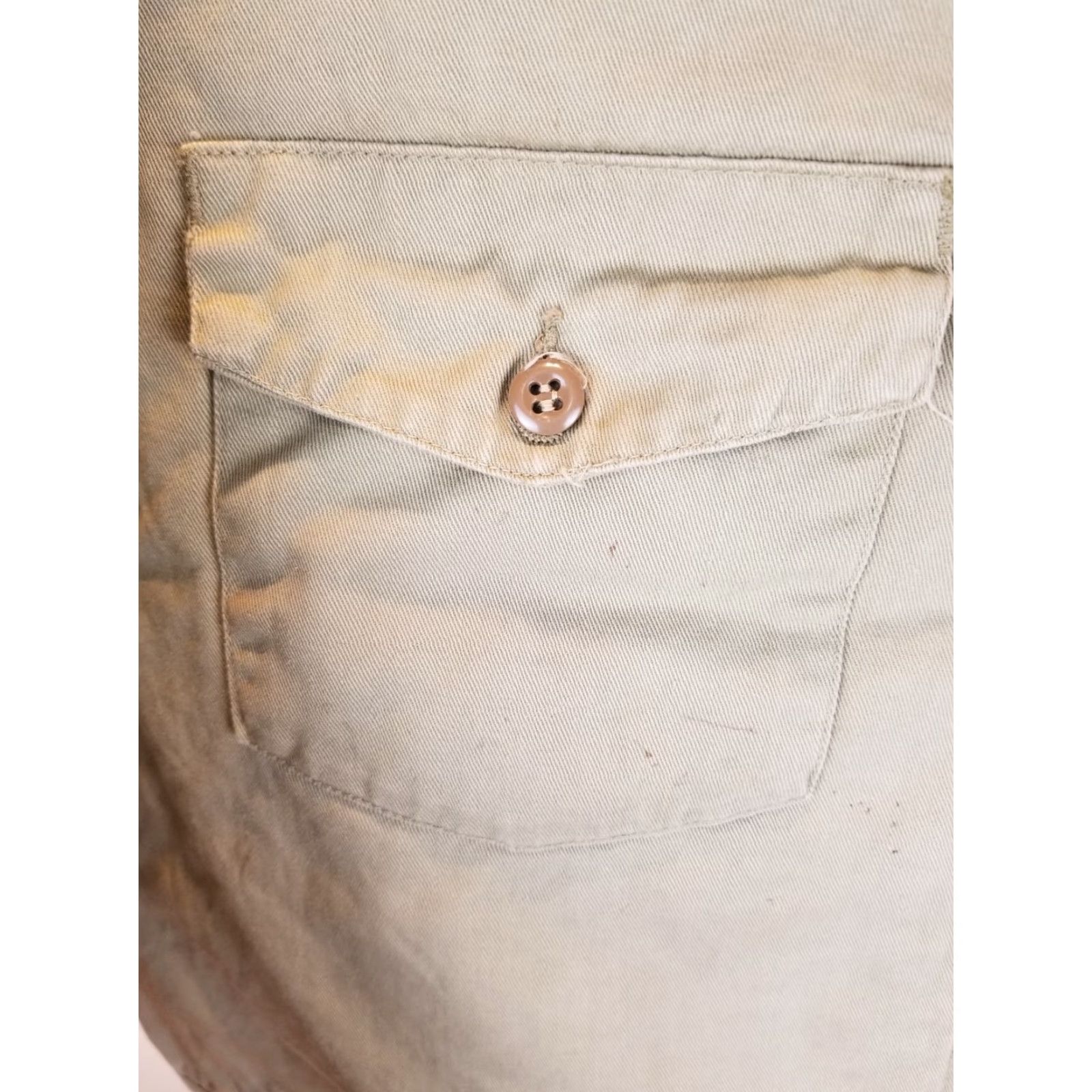 Vintage VINTAGE Unbranded Beige Work Mechanic Gray Fannel Lining Jacket SZ 42 Men's Jacket 50s 24in Chest Cross Shoulder 24in Size US XS / EU 42 / 0 - 4 Thumbnail