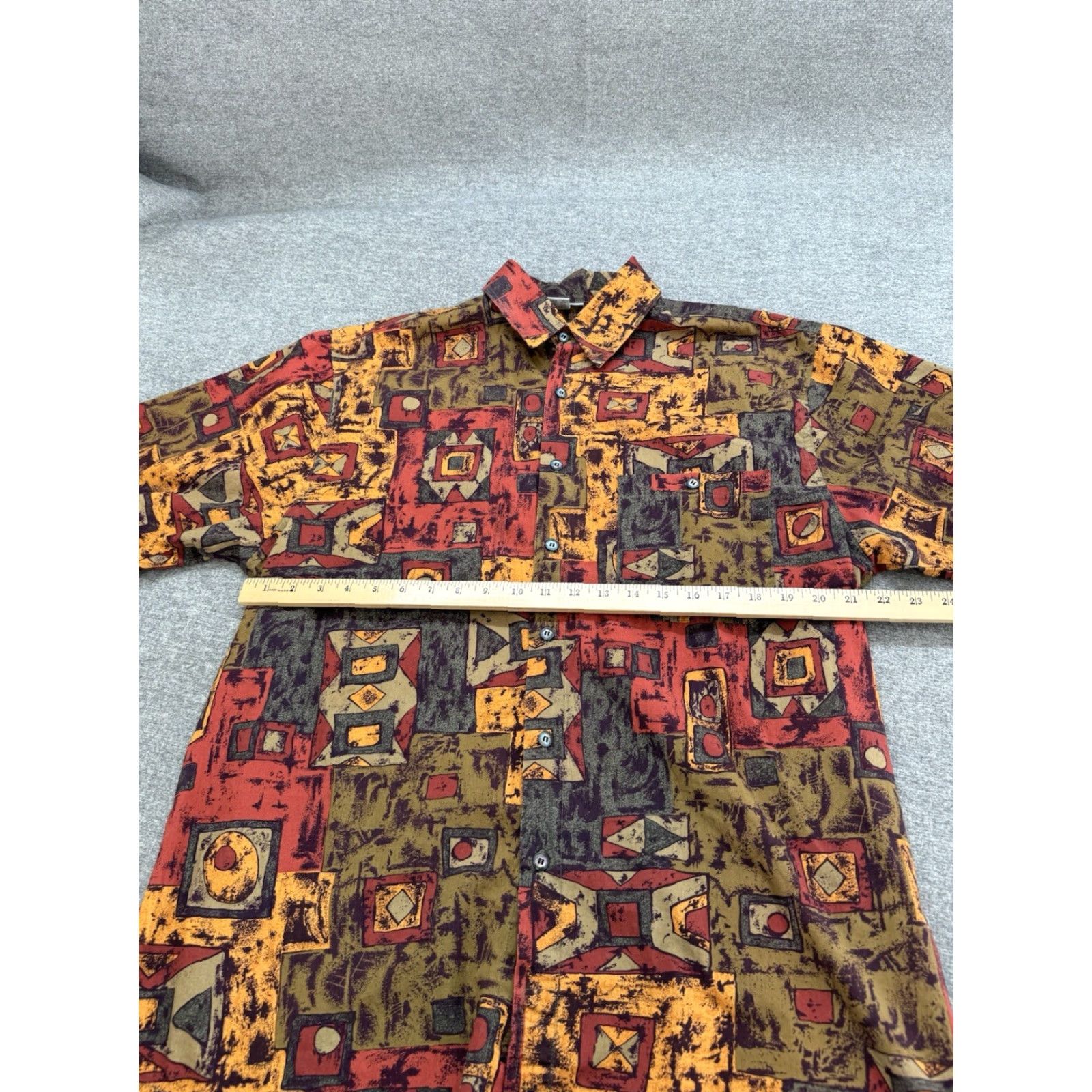 The Territory Ahead Territory Ahead Shirt Mens Large Button-Up Short Sleeve Cotton Abstract Multicolor Casual/Travel Size US L / EU 52-54 / 3 - 5 Thumbnail