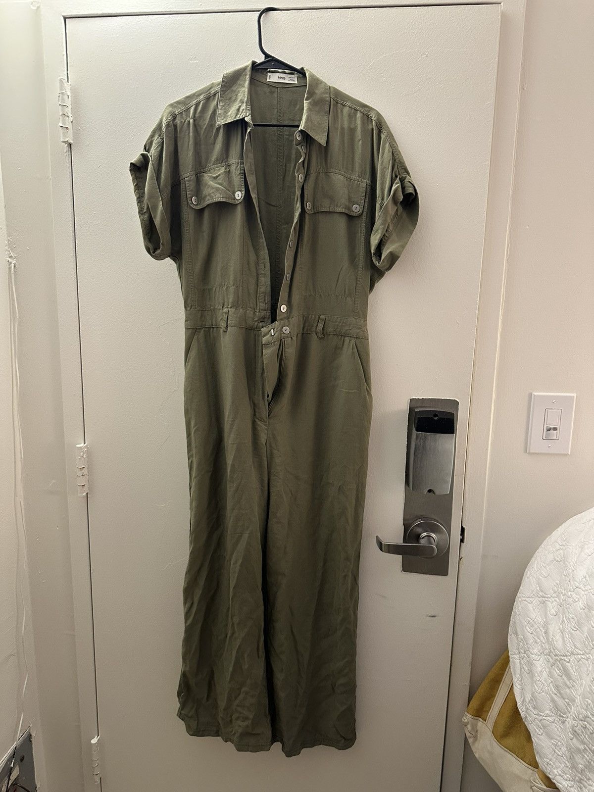 Mango Mango Olive Green Jumpsuit Size 26" / US 2 / IT 38 - 1 Thumbnail
