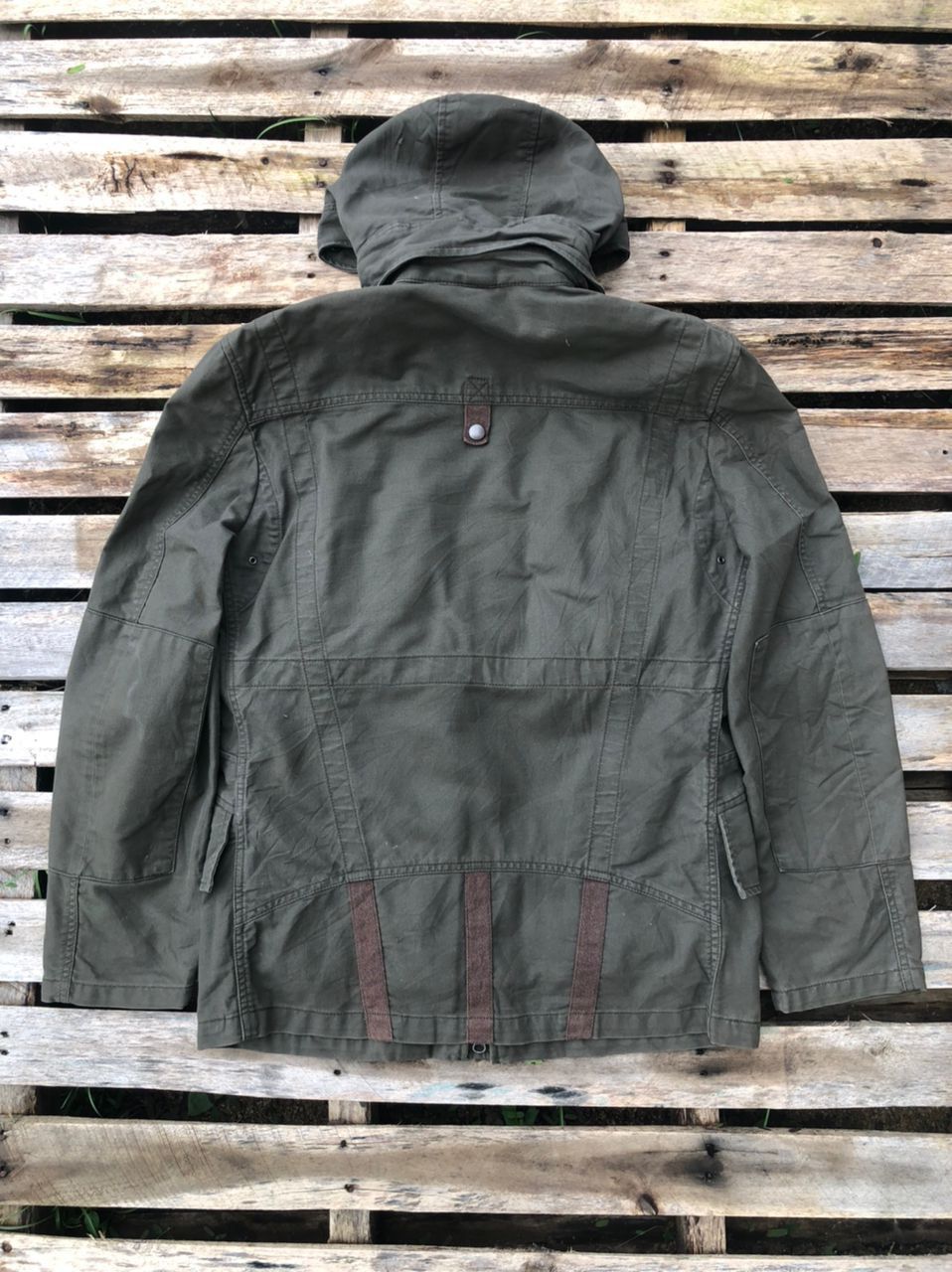 Japanese Brand × PPFM × Vintage Vintage PPFM Military Yellow Riot Parka Jacket Size US M / EU 48-50 / 2 - 2 Thumbnail