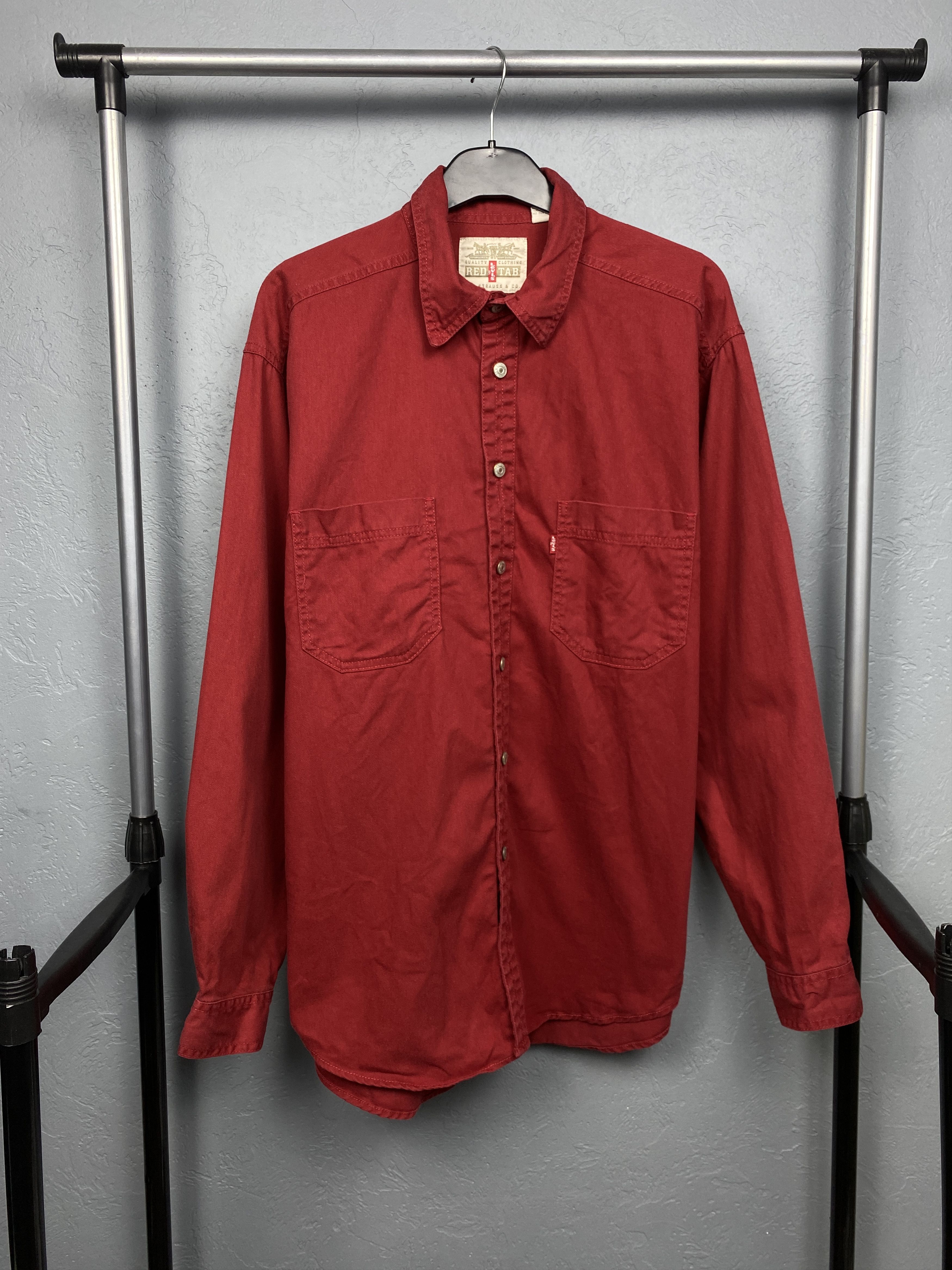 Levi's Levi's 90s Vintage Mens Red Tab Denim Shirt Size US L / EU 52-54 / 3 - 1 Thumbnail
