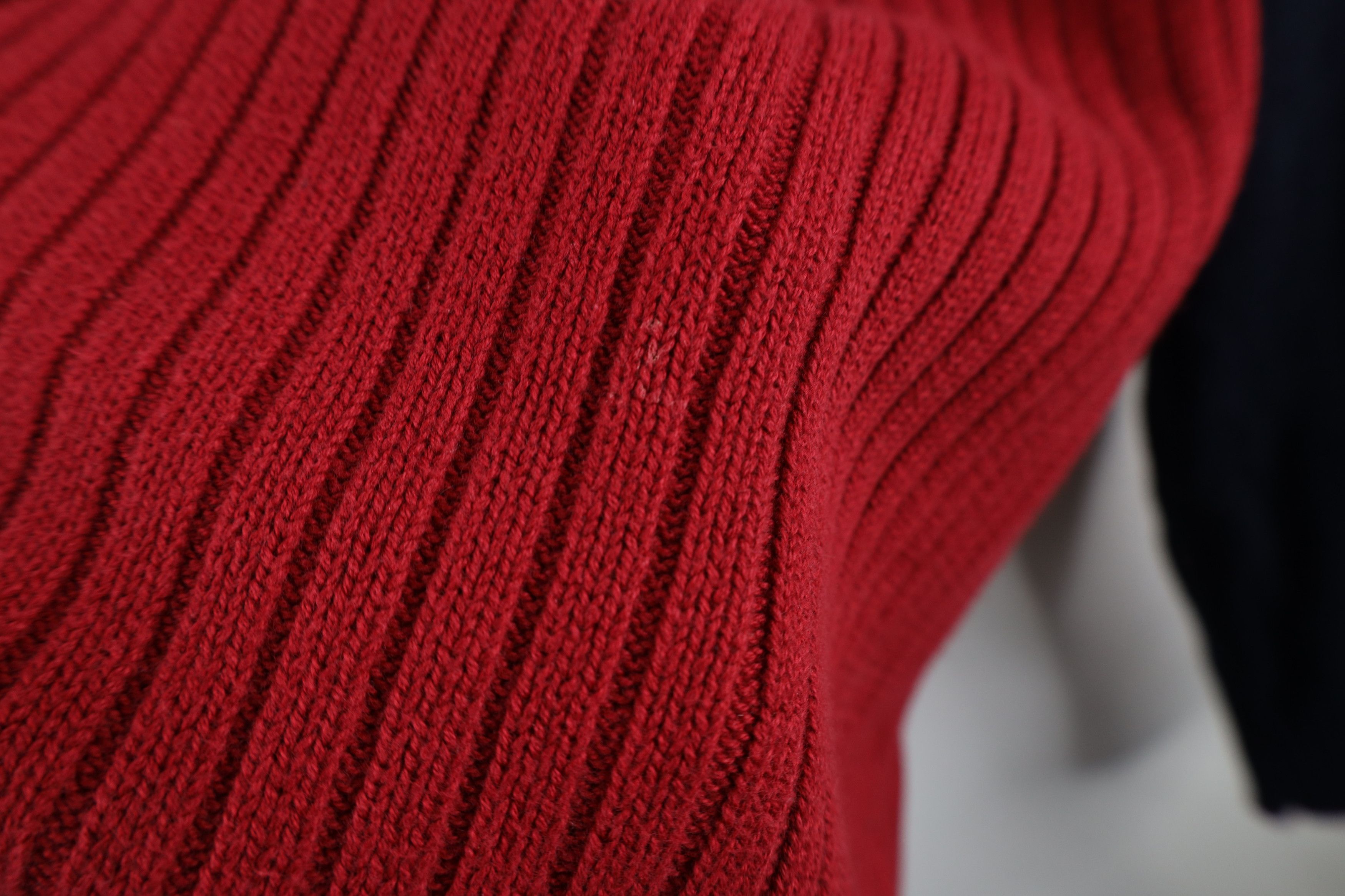 Nautica × Vintage Vintage 90s Nautica Ribbed Half Zip Pullover Sweater Red Size US XL / EU 56 / 4 - 6 Thumbnail