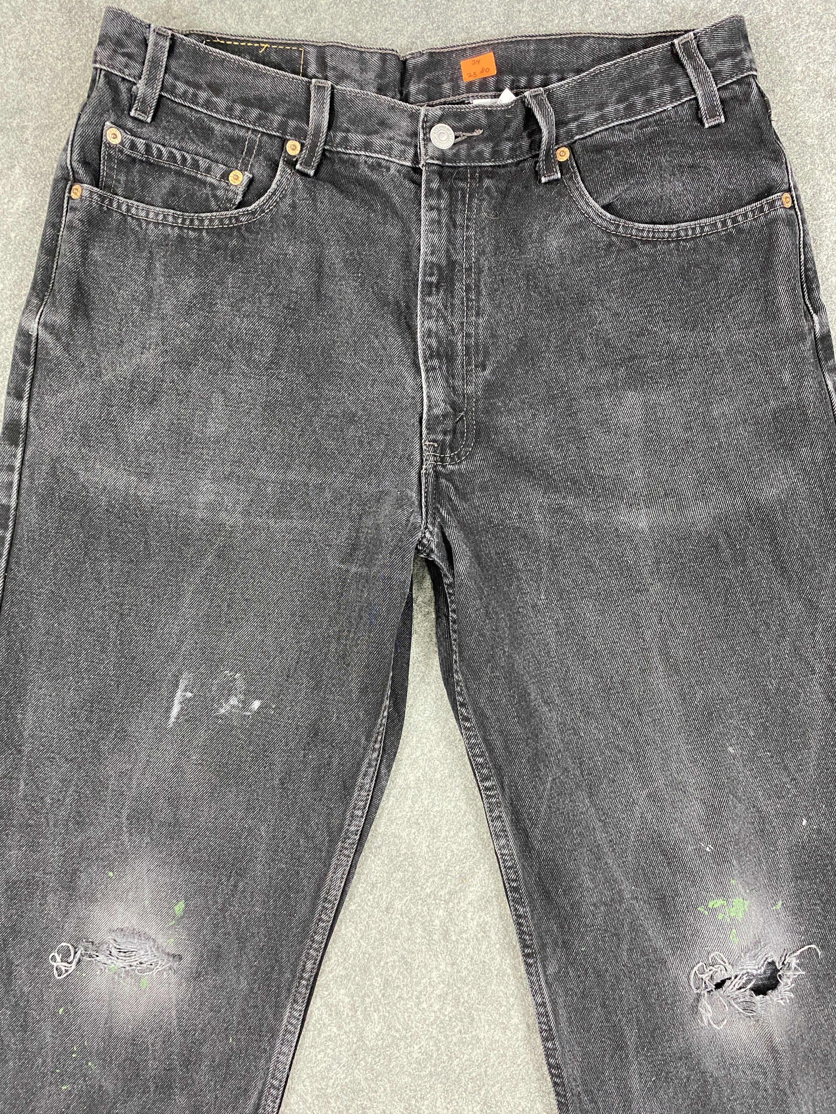 Levi's Black Vintage Levi's 550 Jeans 34x32.5 Denim -JN2380 Size US 34 / EU 50 - 3 Thumbnail