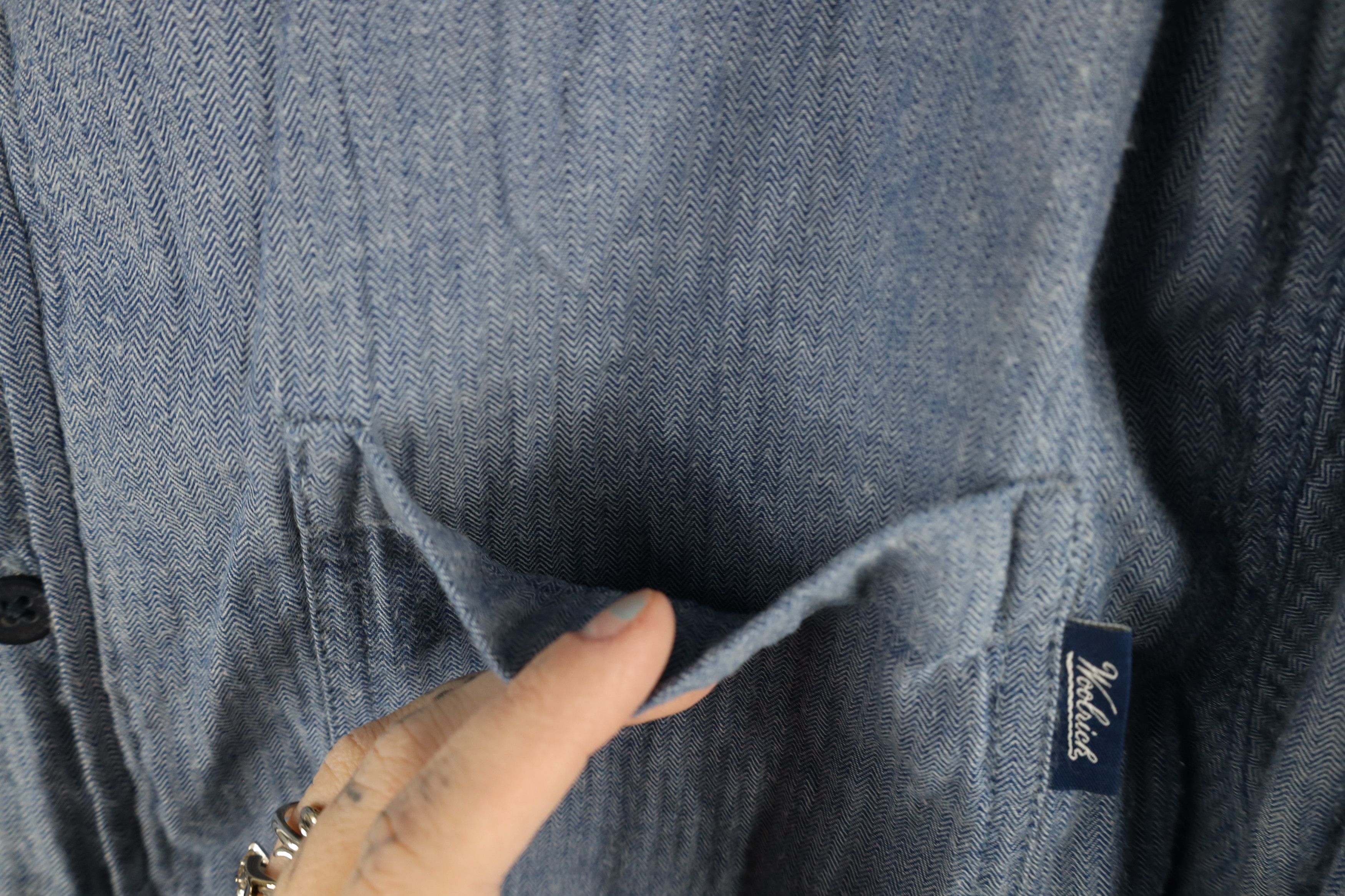 Vintage × Woolrich Woolen Mills Vintage Woolrich Herringbone Collared Button Down Shirt Size US XL / EU 56 / 4 - 7 Thumbnail