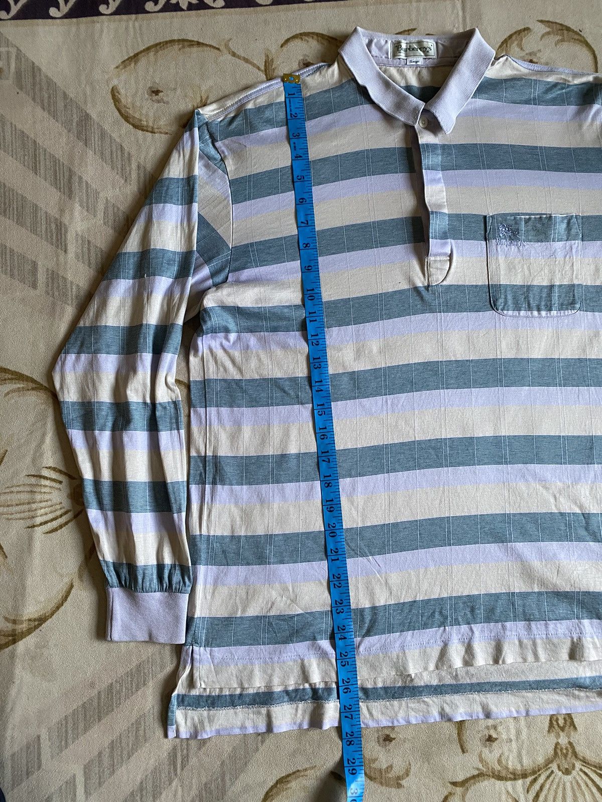 Burberry Vintage Burberry Striped Long Sleeve Size US M / EU 48-50 / 2 - 8 Thumbnail