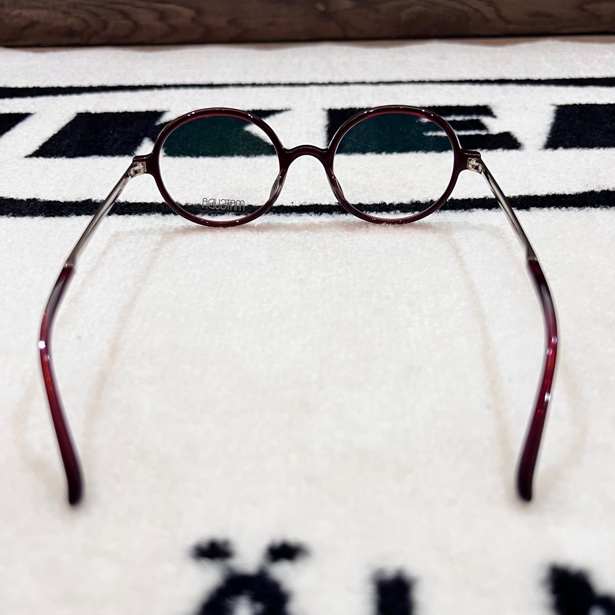 Matsuda Matsuda M2033 Round Eyeglasses in Burgundy / Dirty Red Size ONE SIZE - 5 Thumbnail