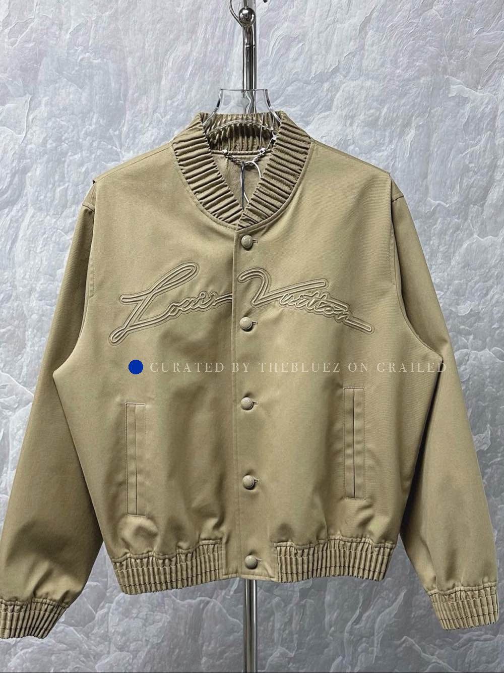 Louis Vuitton Beige Embroidered Logo Bomber Jacket Size US M / EU 48-50 / 2 - 1 Thumbnail