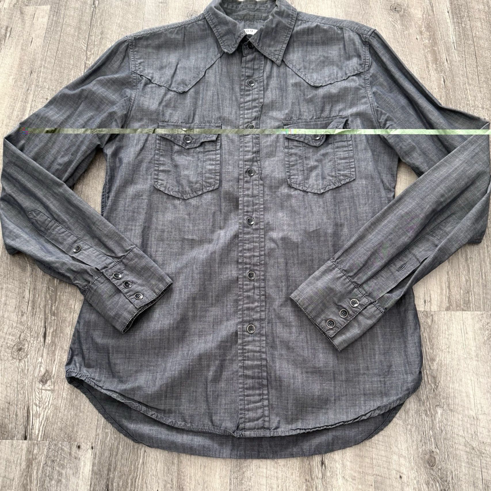 Gap VINTAGE Gap 1969 Chambray Shirt Mens S Blue Long Sleeve Button Up Metal Buttons Size US S / EU 44-46 / 1 - 6 Thumbnail