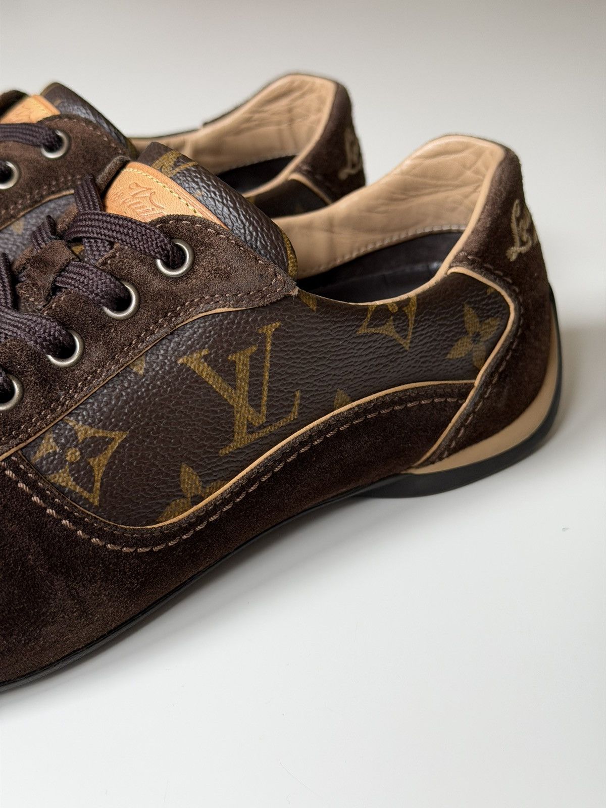 Louis Vuitton LOUIS VUITTON 2008 Monogram Low Profile Sneakers LV trainers Size US 6 / IT 36 - 12 Thumbnail