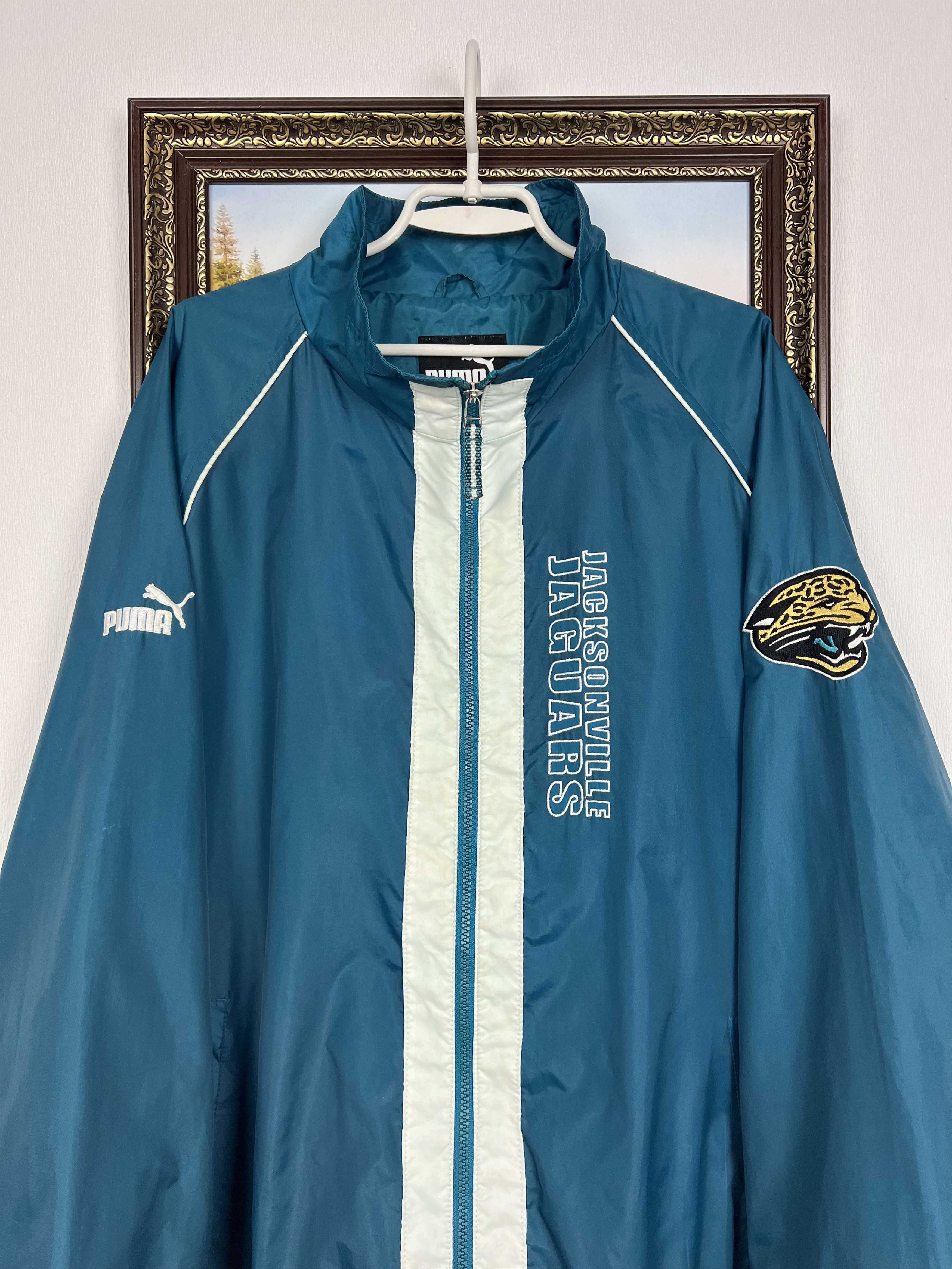 Puma Vintage Jacksonville Jaguars NFL Puma Jacket Mens Size US XL / EU 56 / 4 - 2 Thumbnail