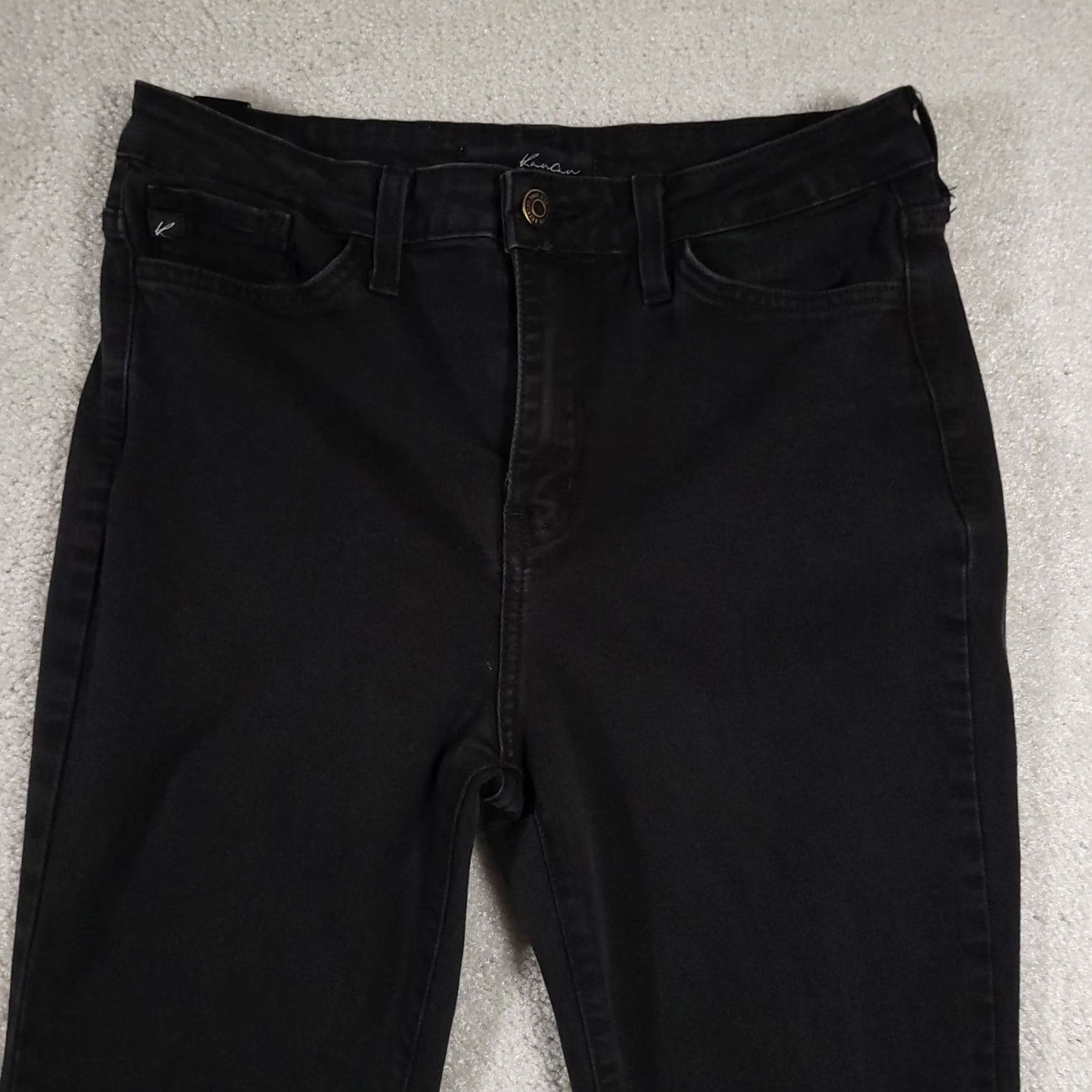Vintage KanCan Jeans Women 27 Black Skinny Stretch Pockets Made In USA 90s Womens Size 27" / US 4 / IT 40 - 3 Thumbnail