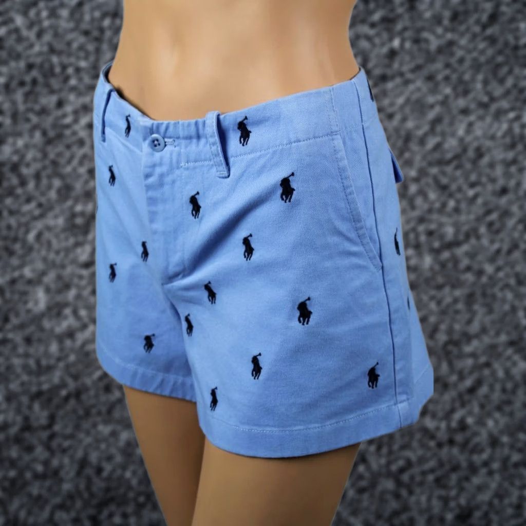 Ralph Lauren VINTAGE Ralph Lauren Sport BLUE SHORTS NAVY PONIES PONY LOGO NWT 10 Womens Blues 10 Size 32" / US 10 / IT 46 - 1 Thumbnail