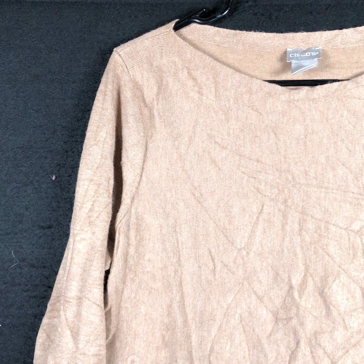 Vintage Chico's Womens Sweater Brown Popover Long Sleeve Rayon Blend Lightweight 1 (M) Size M / US 6-8 / IT 42-44 - 4 Thumbnail