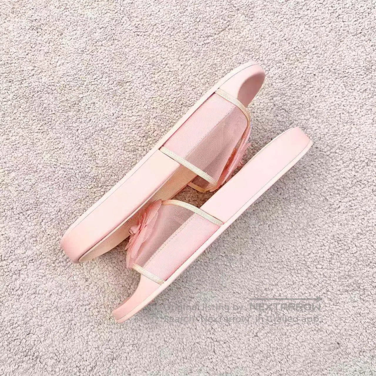 Chanel Chanel Mesh camellia three-dimensional petal slippers| Size US 5.5 / IT 35.5 - 4 Thumbnail