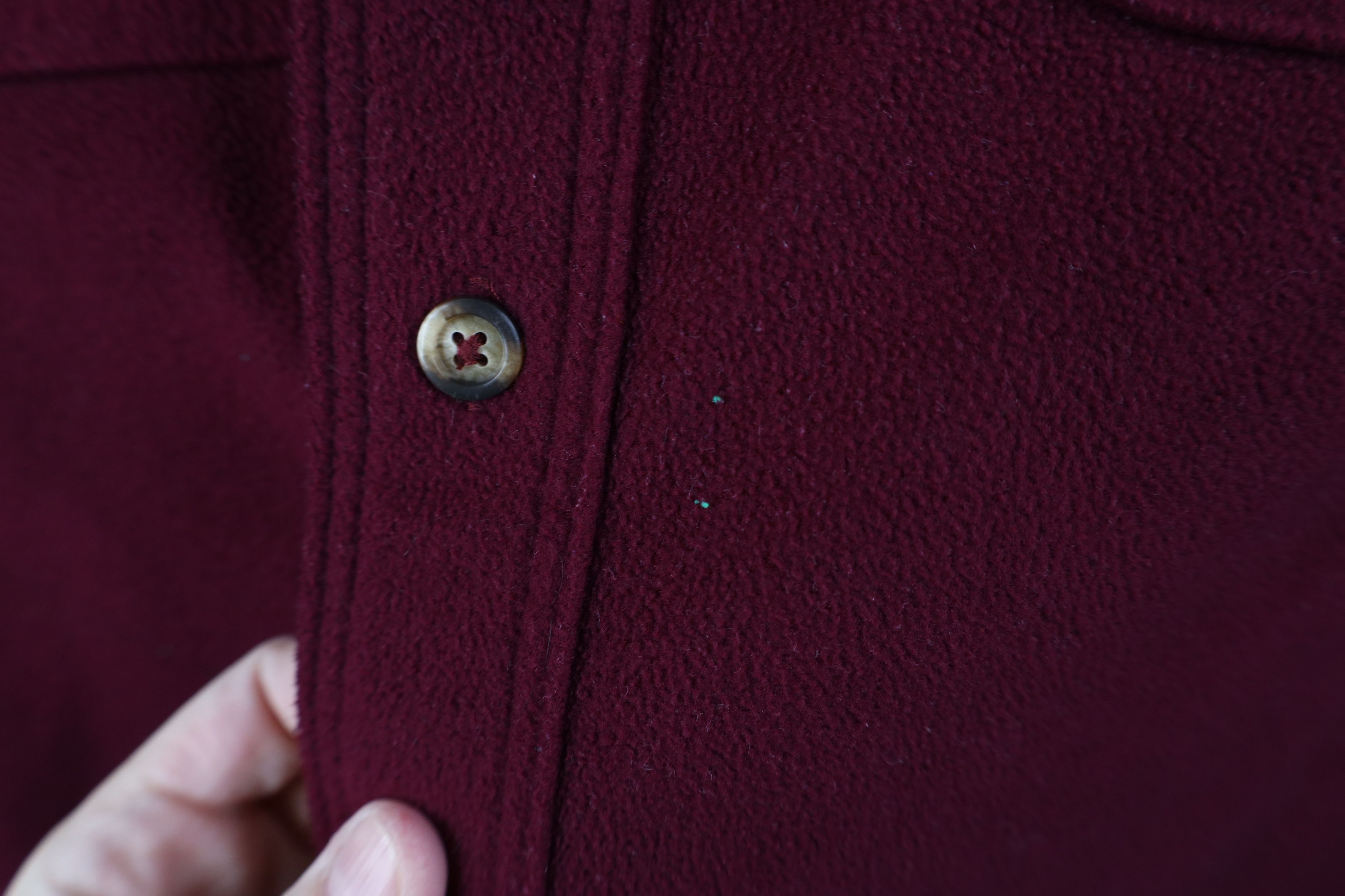 Cabelas Vintage 90s Cabelas Pocket Fleece Button Shirt Burgundy Size US XL / EU 56 / 4 - 4 Thumbnail