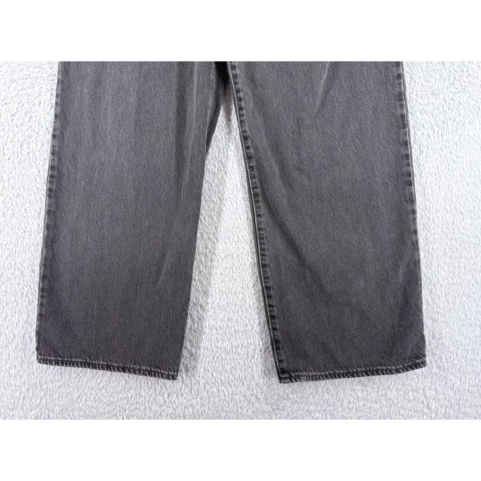 Levi's Levi's Women's Wide-Leg Denim Pants 24 Black Cotton Vintage 90s Baggy Jeans Size 42" / US 20 - 2 Thumbnail
