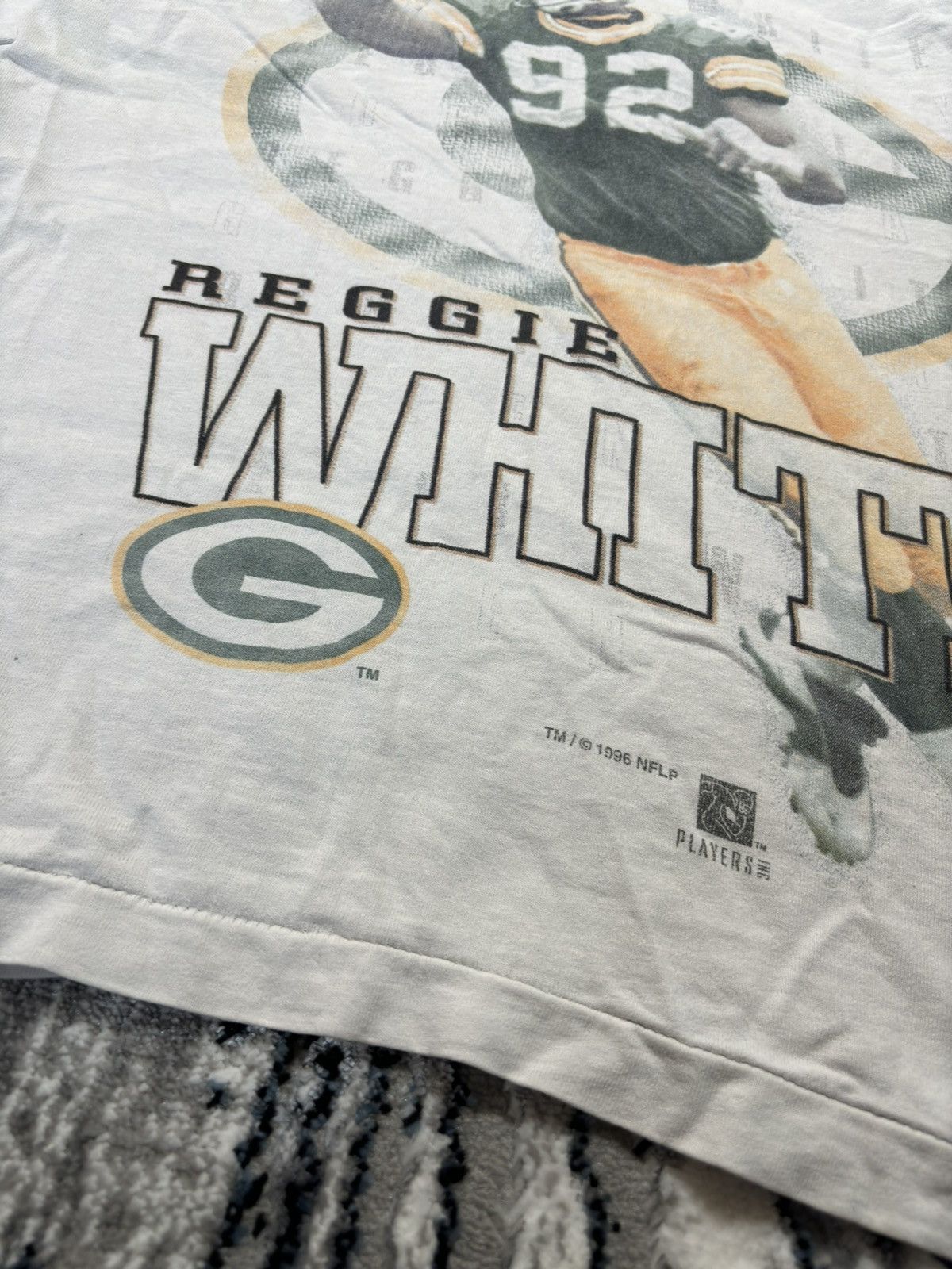 NHL Vintage 90s Reggie White Greenbay Packers NFL t-shirt Size US M / EU 48-50 / 2 - 2 Thumbnail
