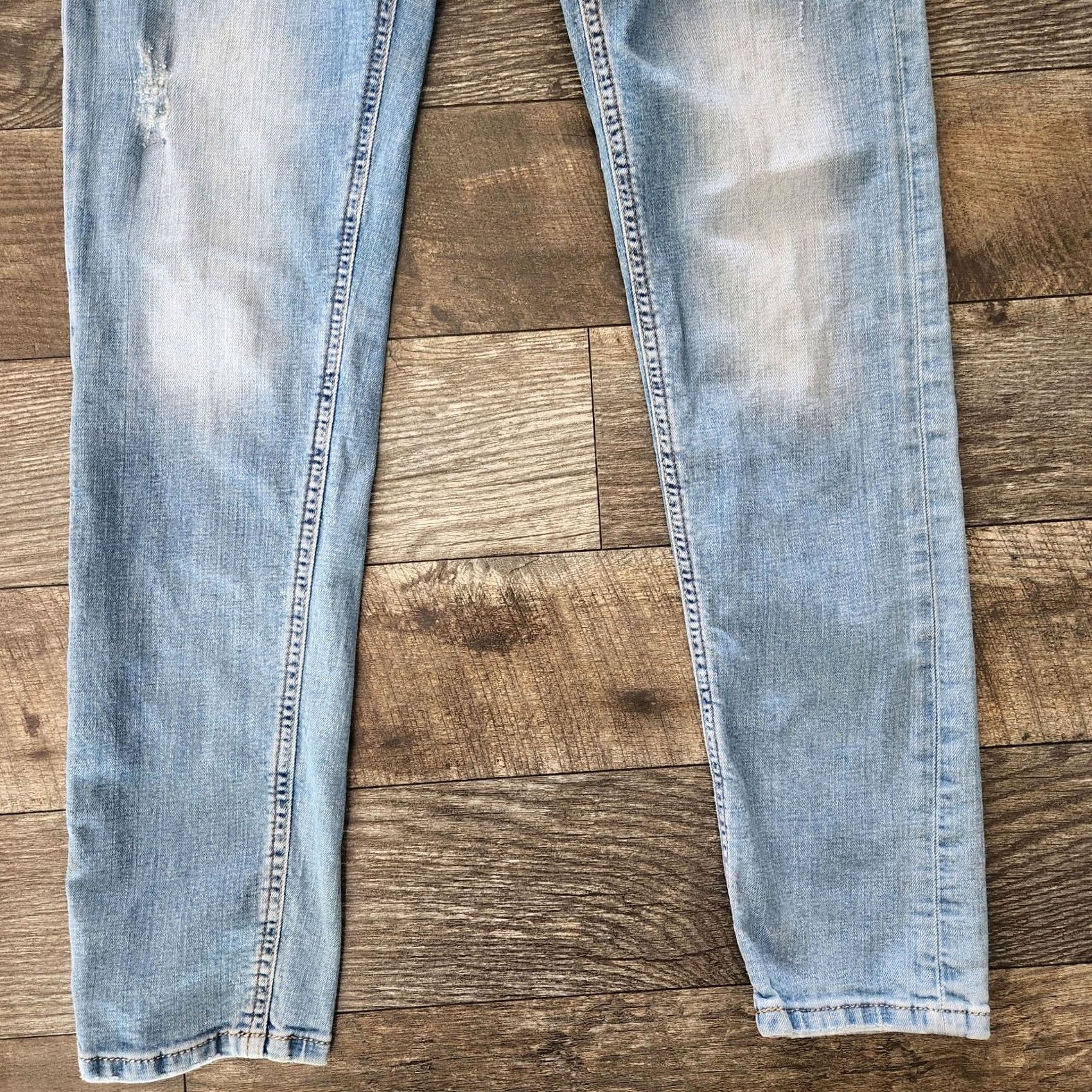 Diesel Diesel Matic Jeans Womens 30x30 Blue Light Wash Skinny Distressed Denim Size 30" / US 8 / IT 44 - 2 Thumbnail