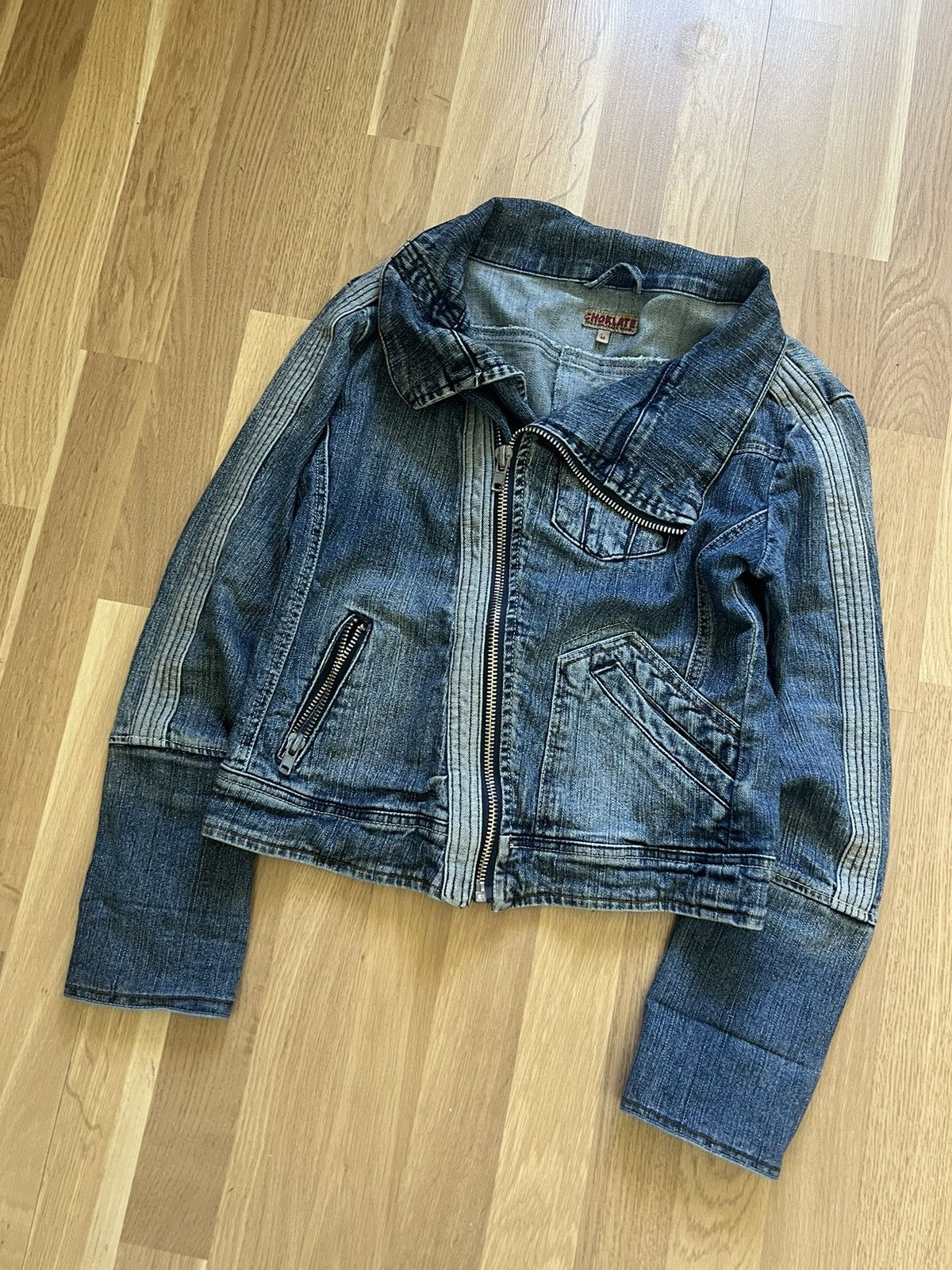If Six Was Nine × Le Grande Bleu (L.G.B.) Vintage if six was nine style archive denim jacket 90s punk Size M / US 6-8 / IT 42-44 - 3 Thumbnail