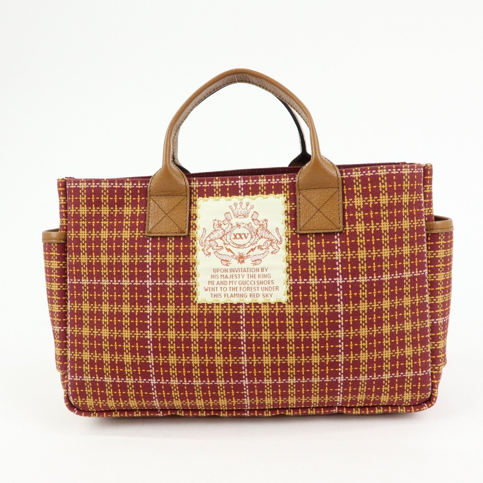 Gucci Gucci Children's Canvas & Leather Tote Burgundy Size ONE SIZE - 2 Thumbnail