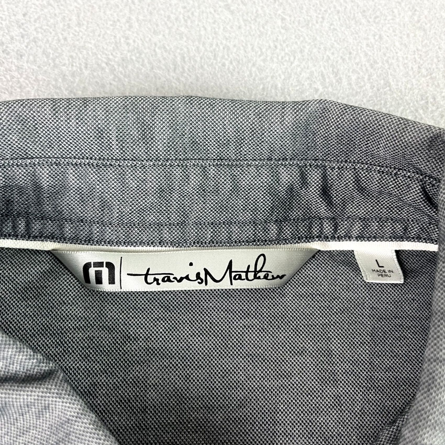 TravisMathew Travis Mathew Polo Shirt Mens L Gray Cotton Blend Polyester Stretch Golf Performance Casual Shirt Size US L / EU 52-54 / 3 - 4 Thumbnail