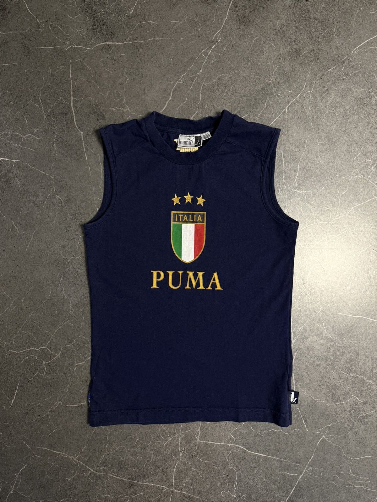 Puma Puma Italia big logo short sleeve shirt vintage 90-e Size US S / EU 44-46 / 1 - 2 Thumbnail