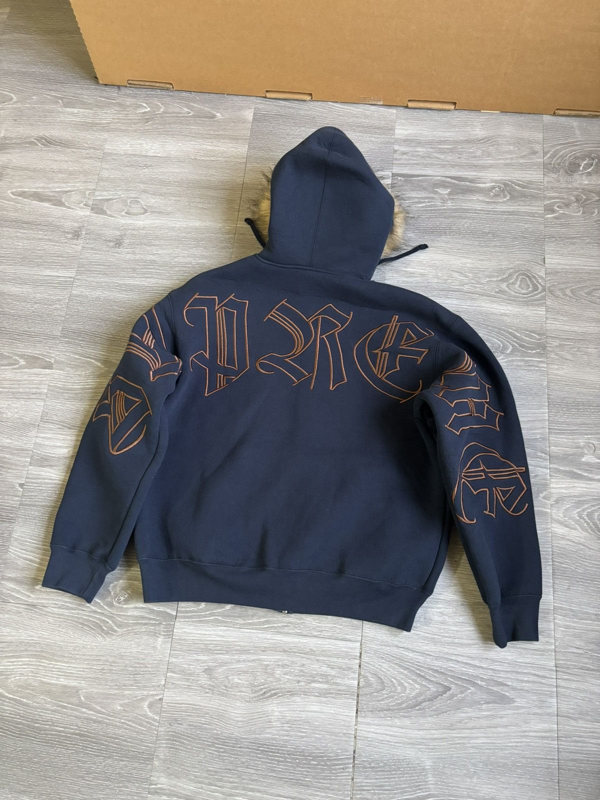Supreme Supreme Faux Fur Hoodie Navy FW25 Size US S / EU 44-46 / 1 - 10 Thumbnail