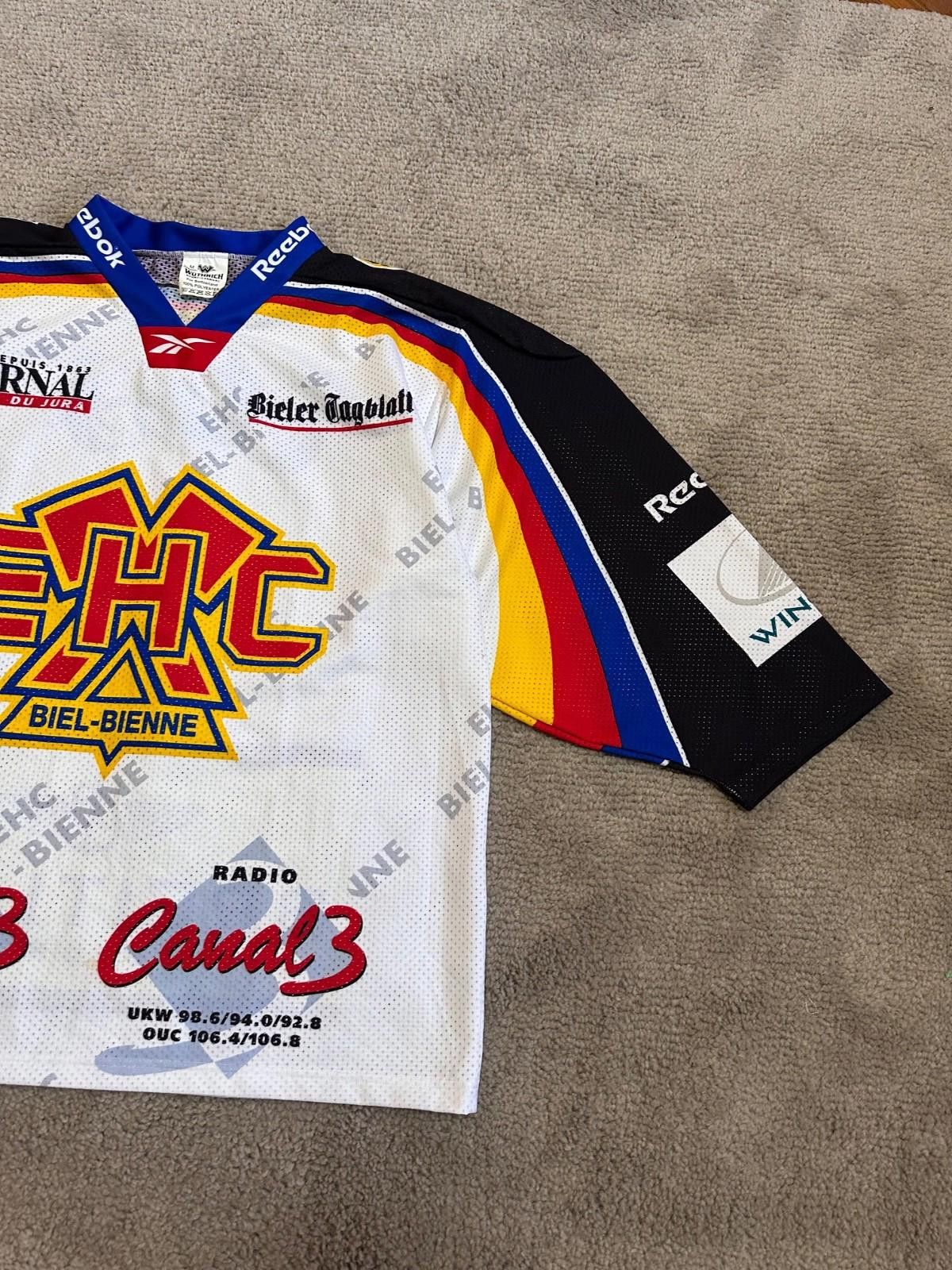 Reebok VINTAGE EHC BIEL BIENNE HOCKEY SHIRT JERSEY sz M Size US M / EU 48-50 / 2 - 4 Thumbnail