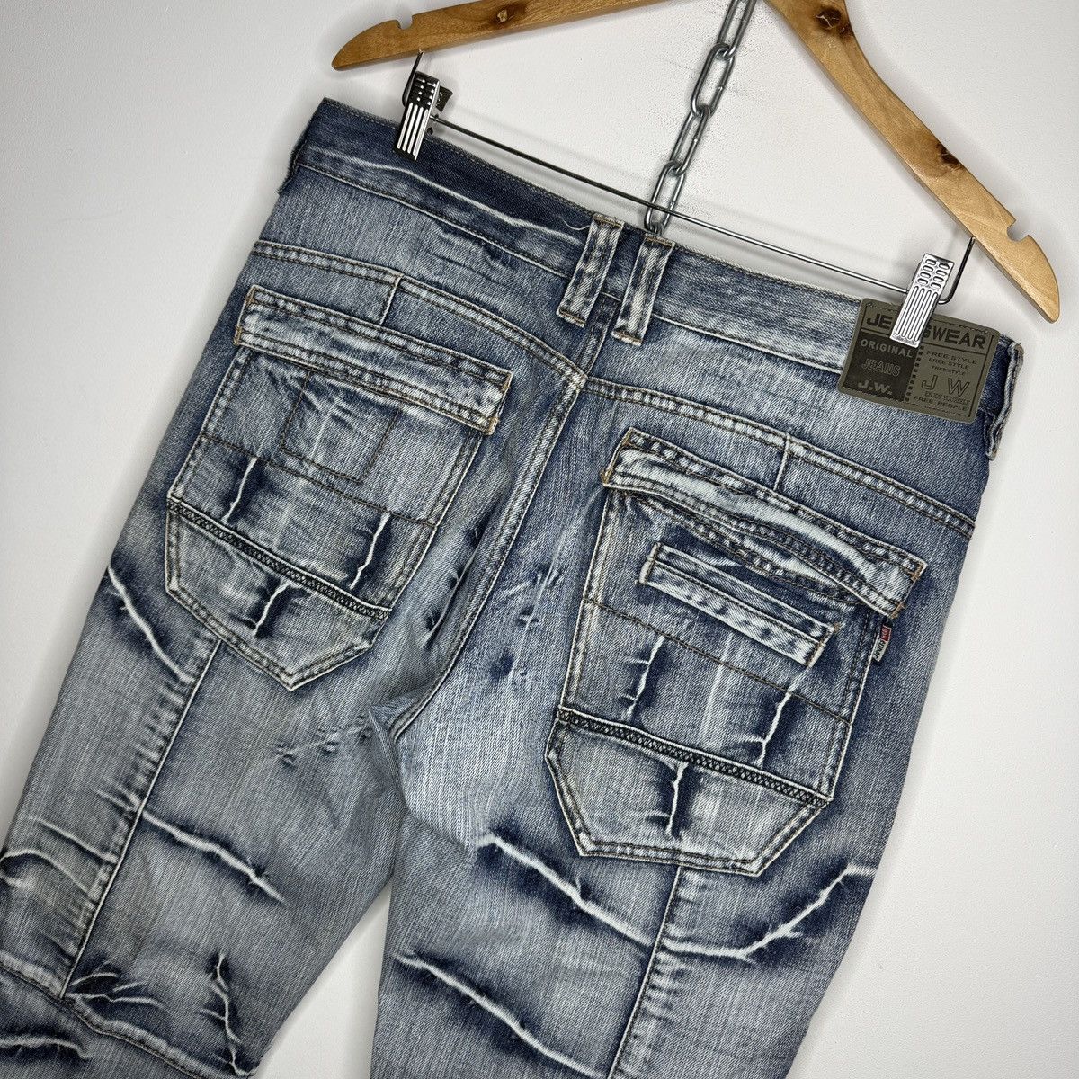 Vintage Vintage Opium Denim Jeans Cyber Y2K Drill Trousers Pants Size US 36 / EU 52 - 6 Thumbnail