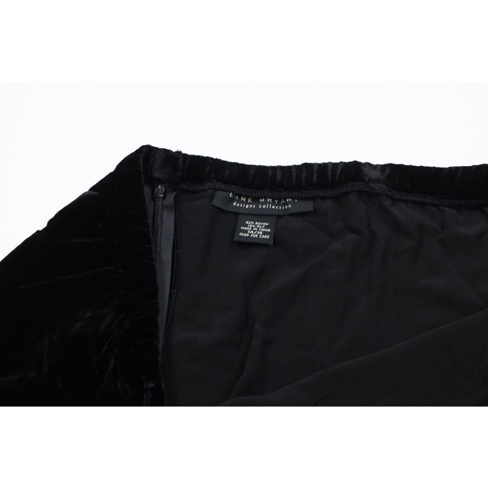 Vintage Vintage 90s Lane Bryant Rayon Gabardine Silk Velour Skirt Size 36" / US 14 / IT 50 - 5 Thumbnail
