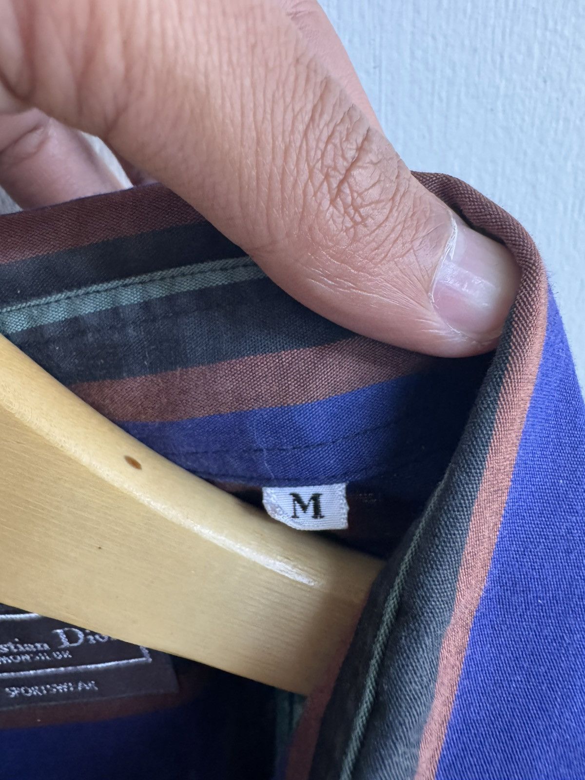Christian Dior Monsieur VINTAGE CHRISTIAN DIOR MONSIEUR STRIPED POCKET SHIRT Size US M / EU 48-50 / 2 - 7 Thumbnail