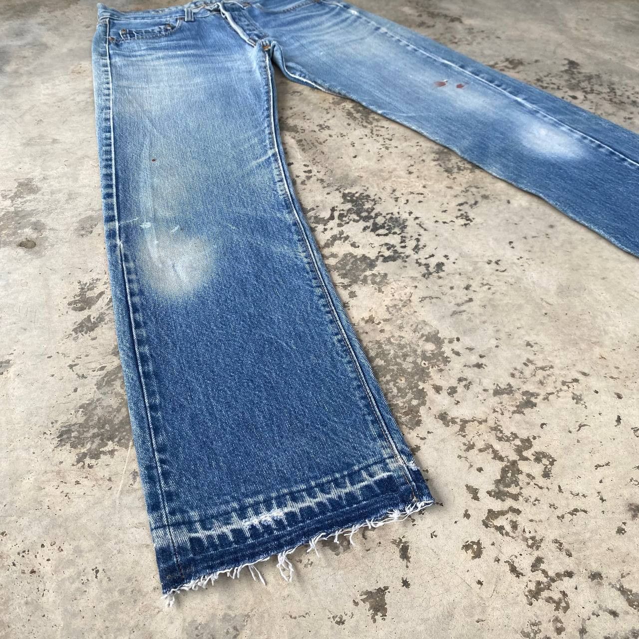 Levi's Vintage Clothing Rare 1970s Levi’s 501 Redline Selvedge Release Hem Button 6 Size US 28 / EU 44 - 5 Thumbnail