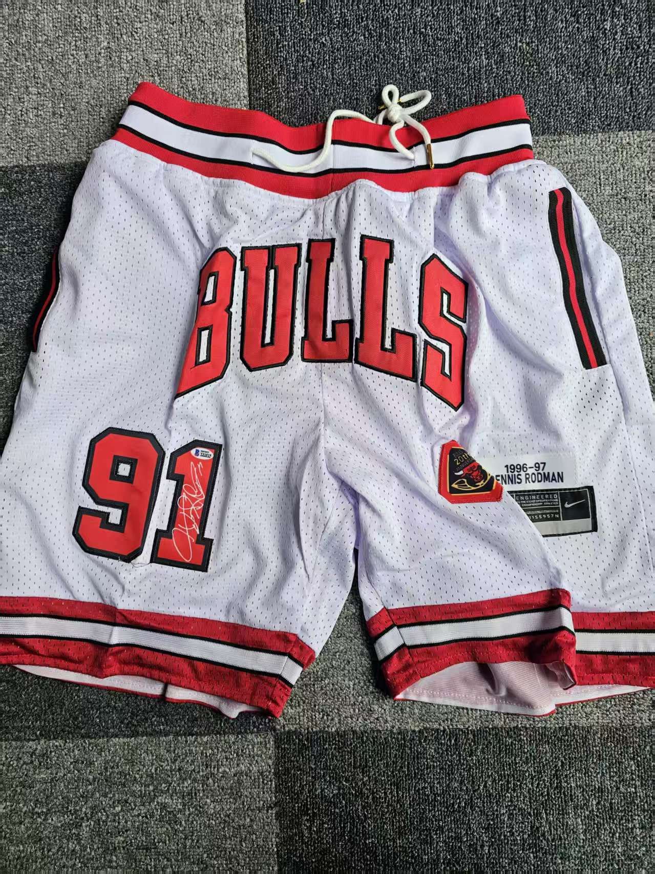 NBA Bulls #91 Dennis Rodman Short With Pocket Large Size Size US 36 / EU 52 - 1 Thumbnail