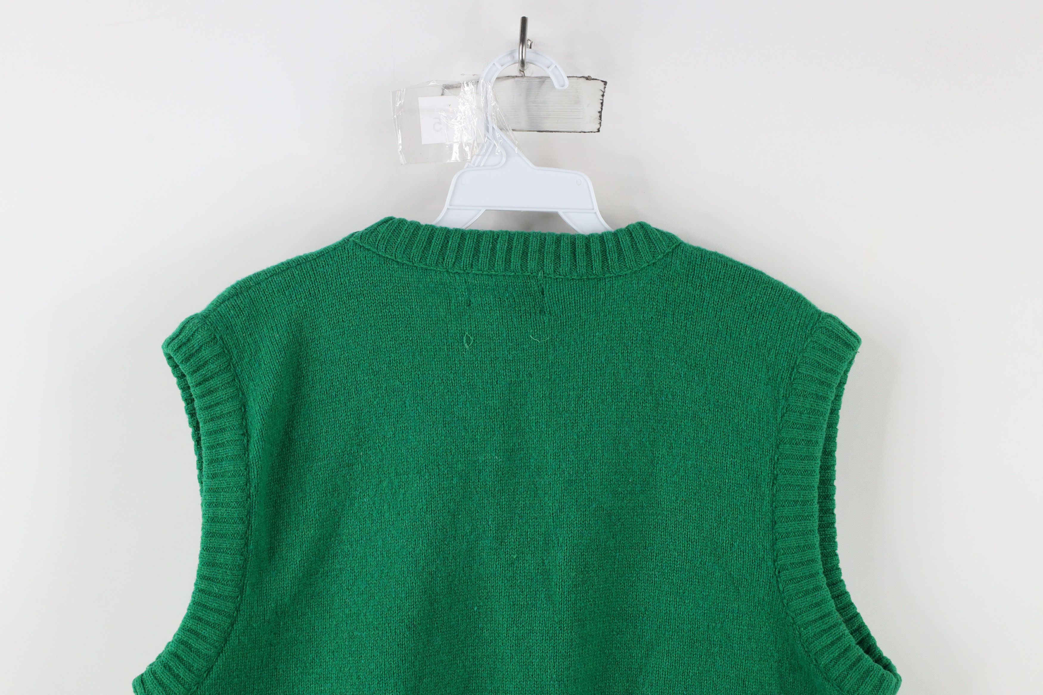 Vintage Vintage 70s Streetwear Blend Knit Sweater Vest Green USA Size M / US 6-8 / IT 42-44 - 7 Thumbnail