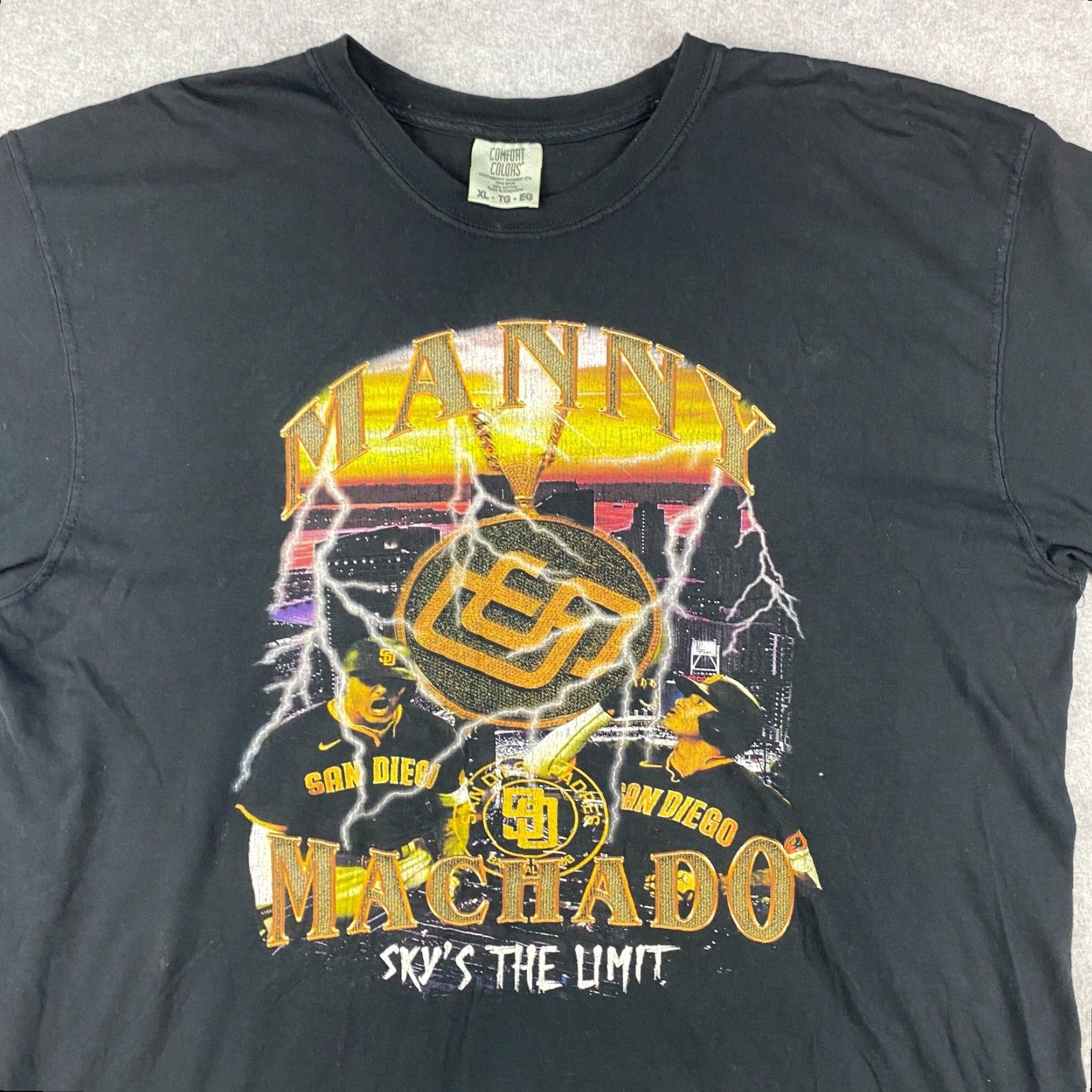 Comfort Colors Manny Machado Shirt Mens XL Black Comfort Colors San Diego Padres Graphic Tee Size US XL / EU 56 / 4 - 2 Thumbnail