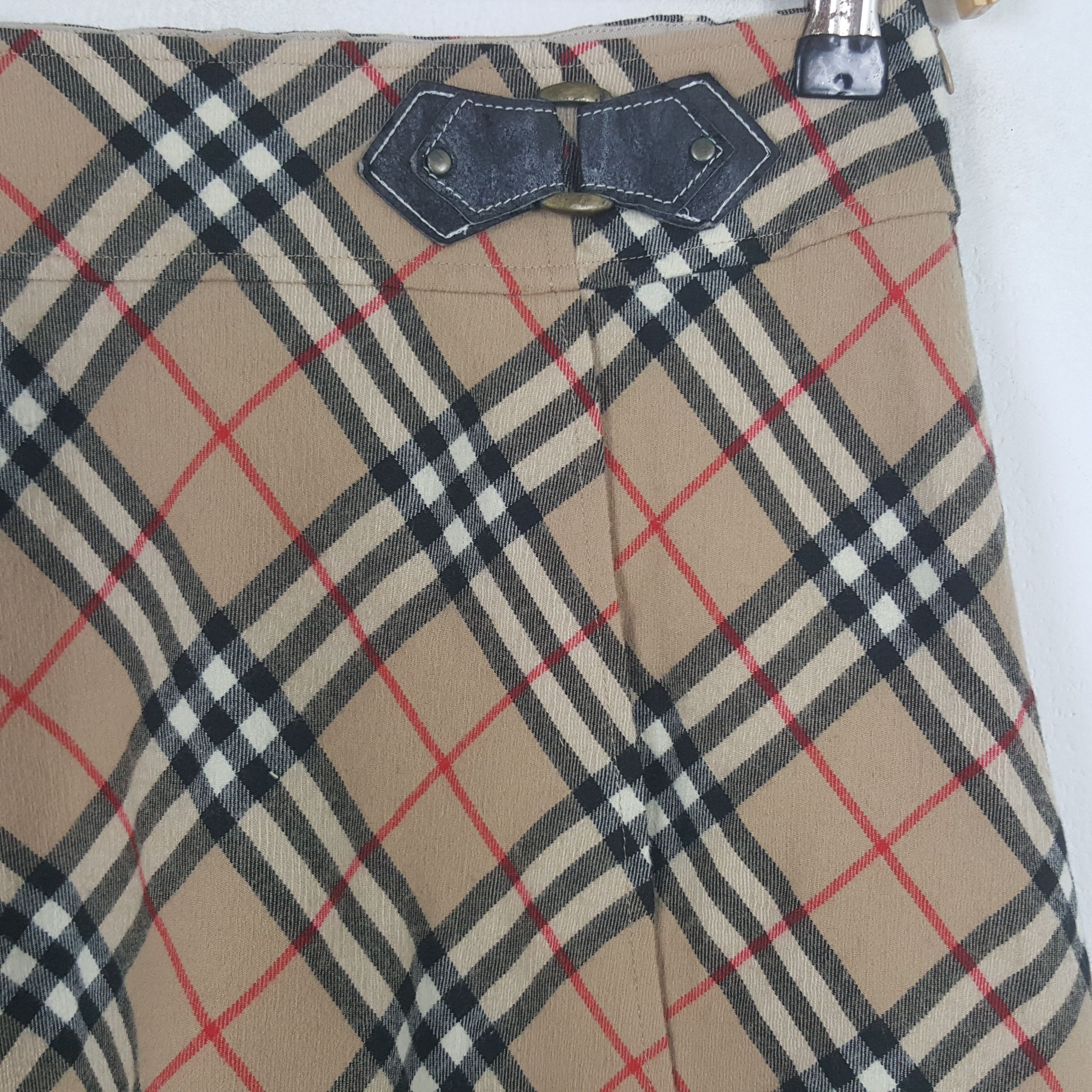 Burberry × Japanese Brand × Vintage Vintage Burberry London Nova Check Wool Skirt Size 23" - 2 Thumbnail