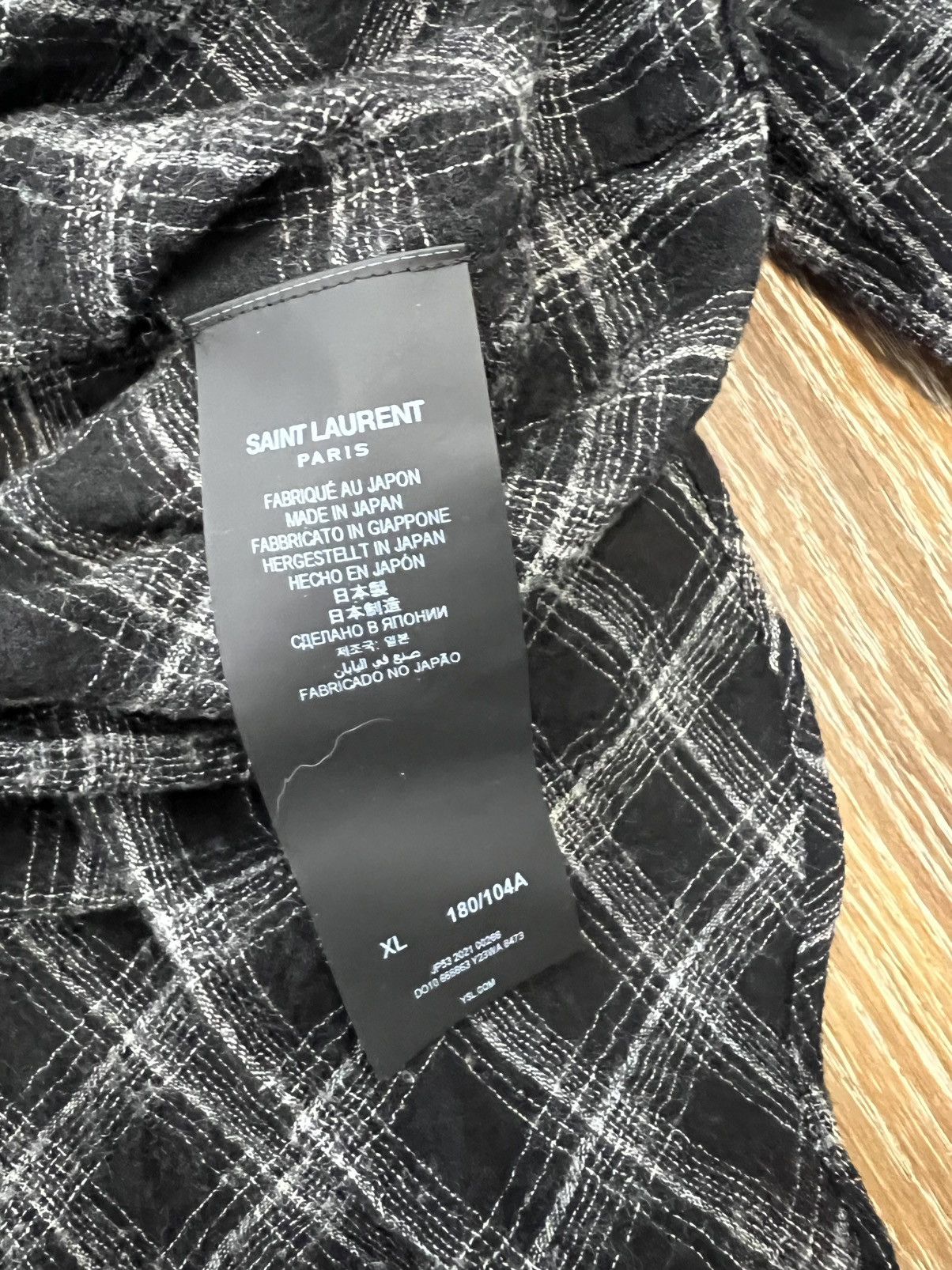Saint Laurent Paris Saint Laurent Checkered Flannel Wool Shirt Size US XL / EU 56 / 4 - 4 Thumbnail