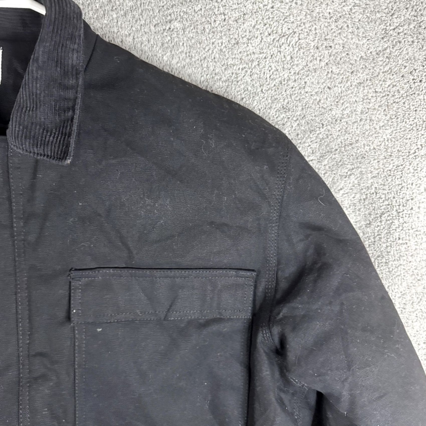 Logo 7 Five Rock Jacket Mens L Black Canvas Insulated Full Zip Pockets Logo Back Embroidered Workwear Quilted Outdoor Winter Size US L / EU 52-54 / 3 - 5 Thumbnail