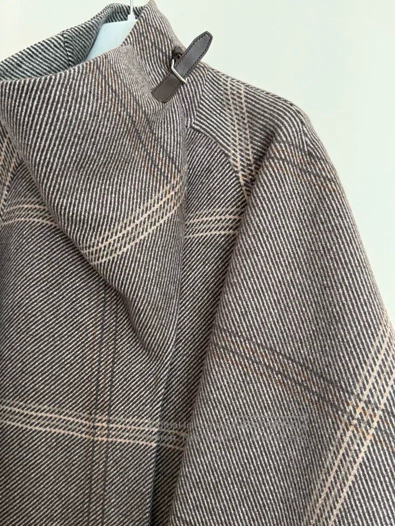 Hermes Hermes Women's 100% Cashmere Plaid Overcoat Size XXS / US 00 / IT 34 - 4 Thumbnail