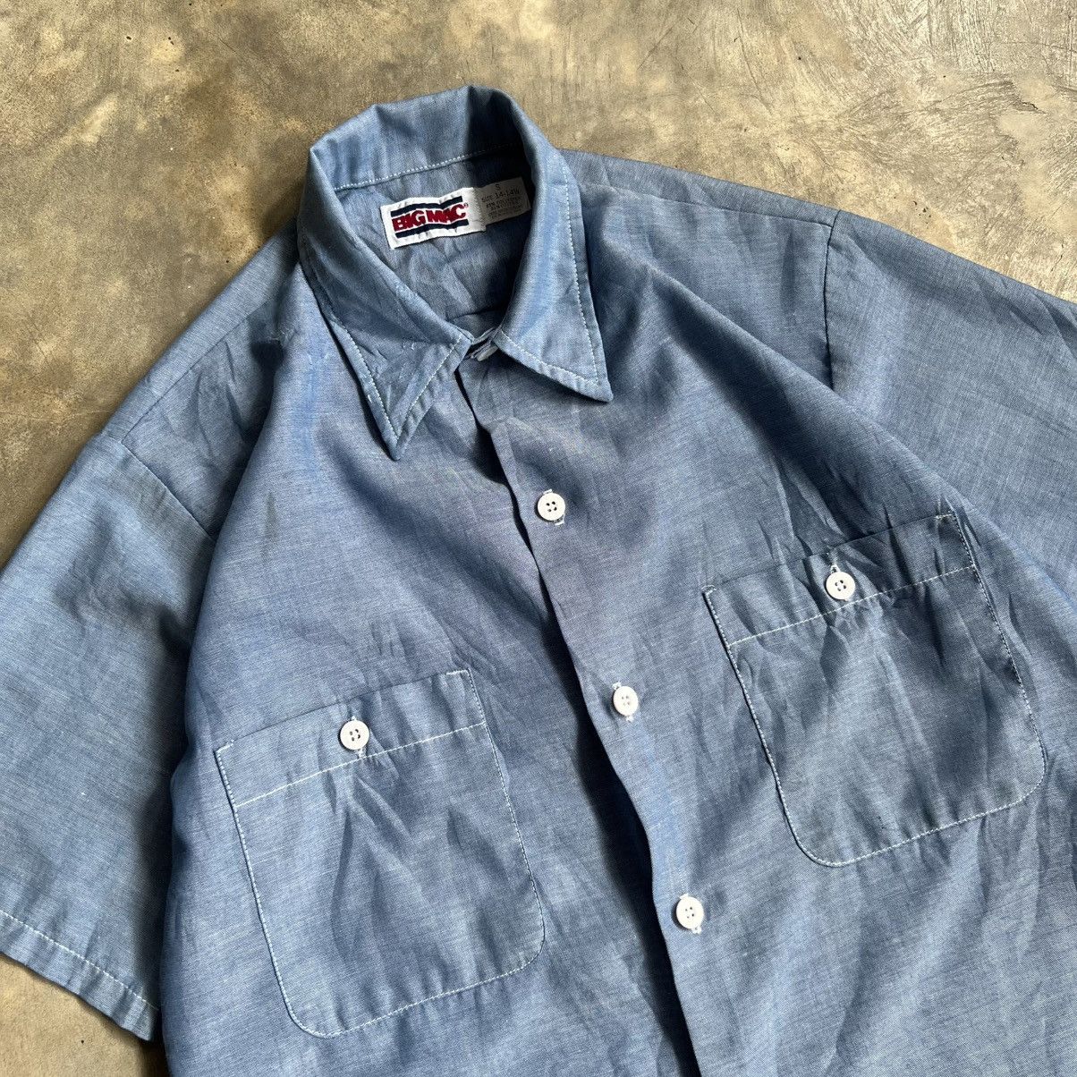 Big Mac Vintage 80s Big Mac Chambray Work Shirt Size US S / EU 44-46 / 1 - 2 Thumbnail