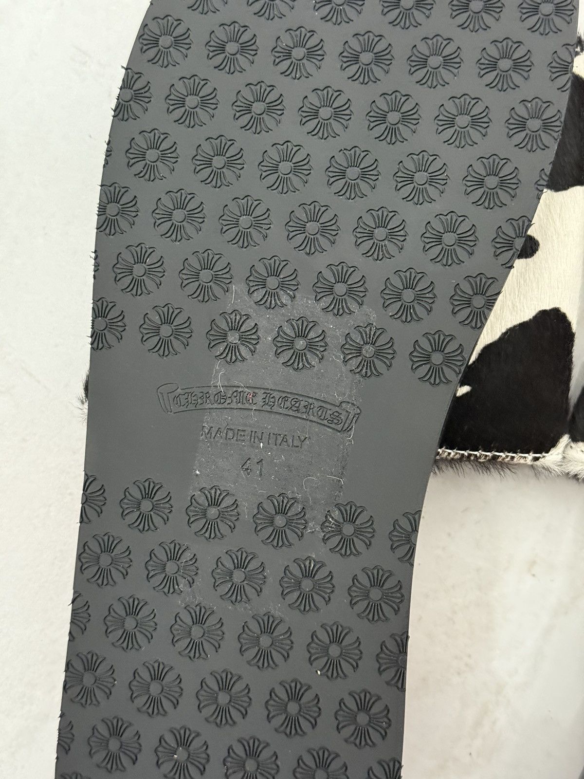 Chrome Hearts Chrome Hearts Cross Patched Pony Hair Leather Slipper Sz.41 Size US 11 / IT 41 - 7 Thumbnail