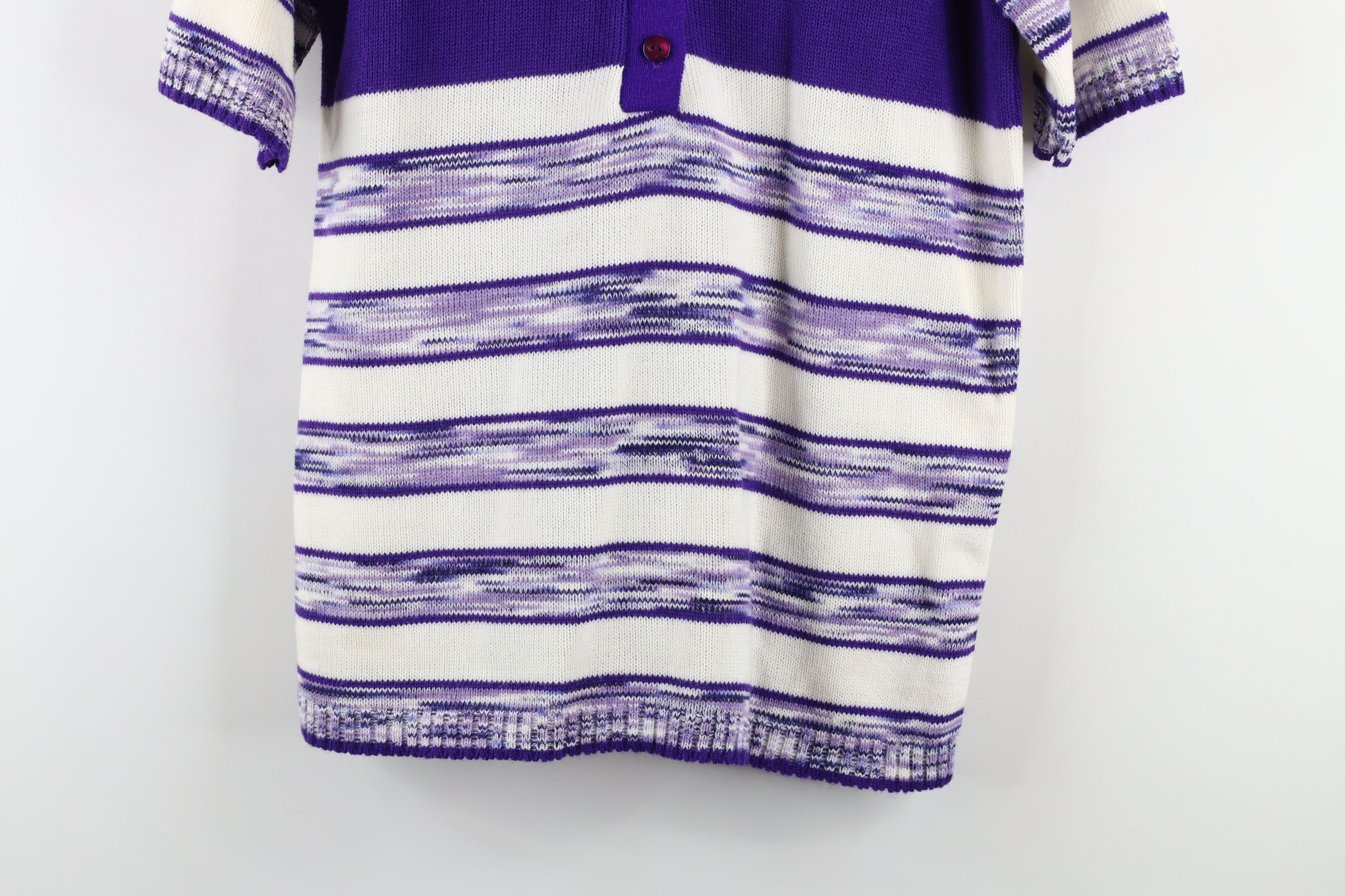 Vintage Vintage 50s 60s Streetwear Short Sleeve Henley Sweater USA Size M / US 6-8 / IT 42-44 - 3 Thumbnail