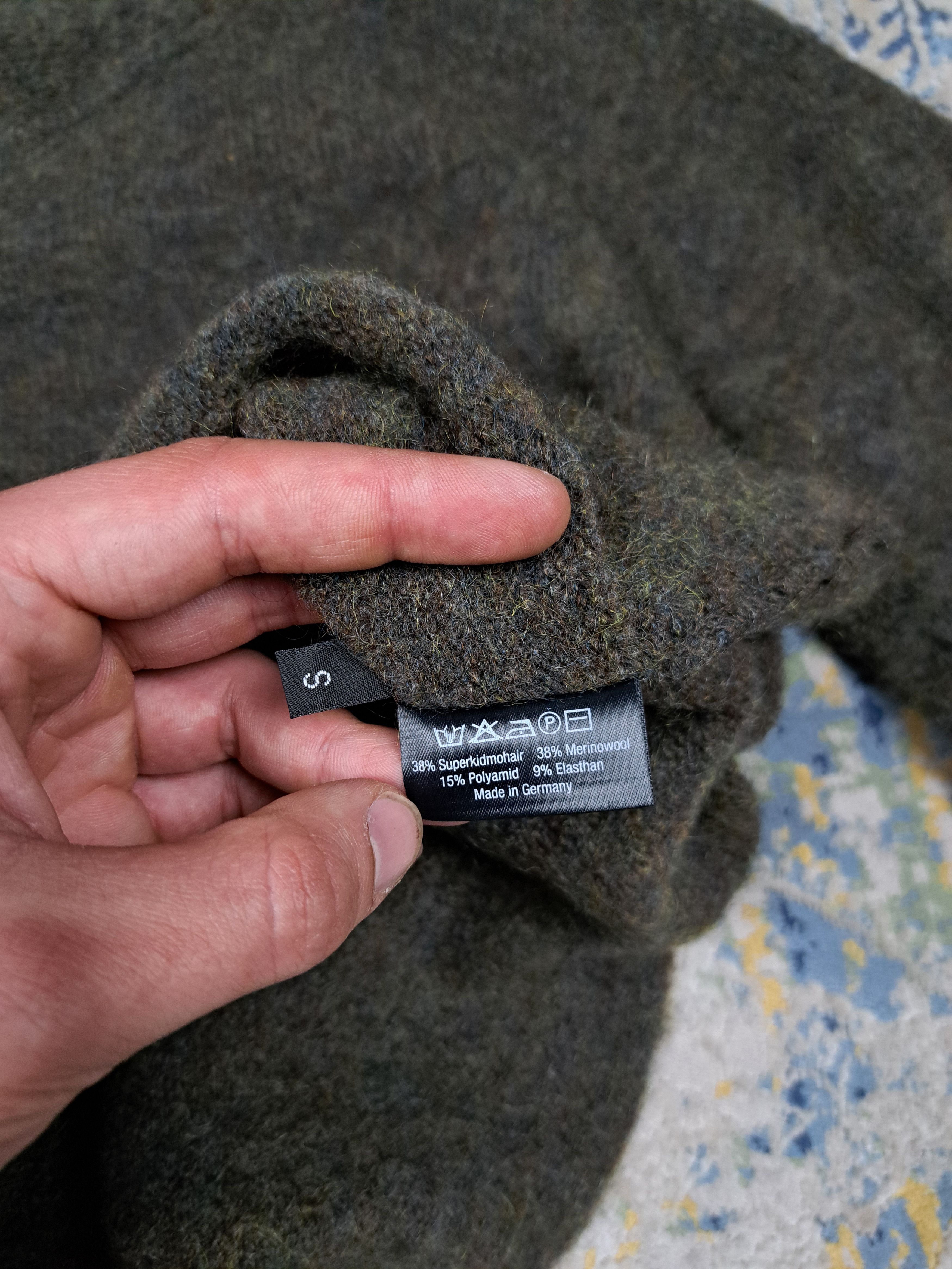Japanese Brand Mock Neck Mohair & Merino Knit Sweater Like Acne Studios Size S / US 4 / IT 40 - 3 Thumbnail