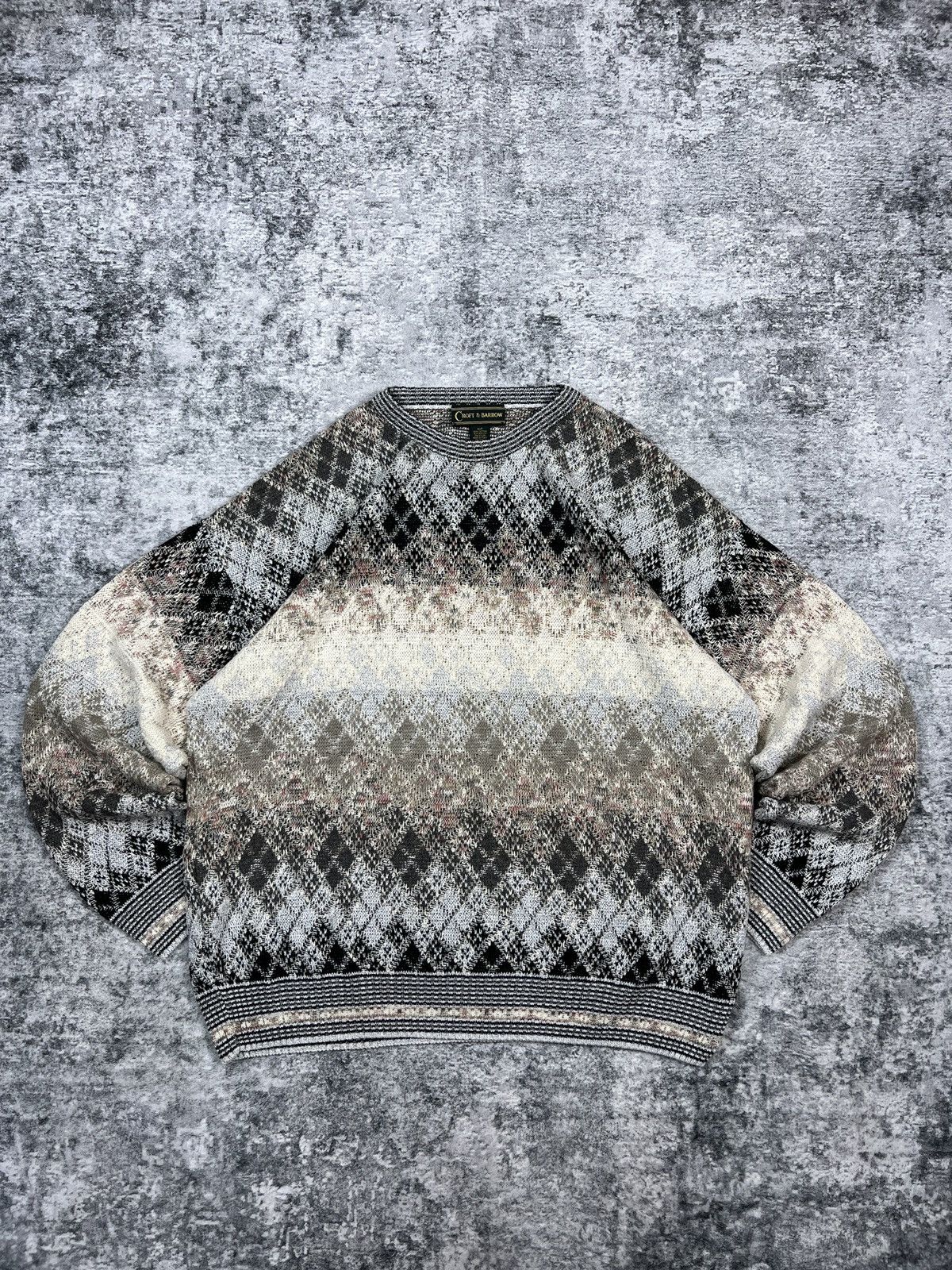 Coogi × Croft & Barrow × Vintage Vintage 90s Croft & Barrow Abstract Pattern Sweater XLT Size US XL / EU 56 / 4 - 1 Thumbnail