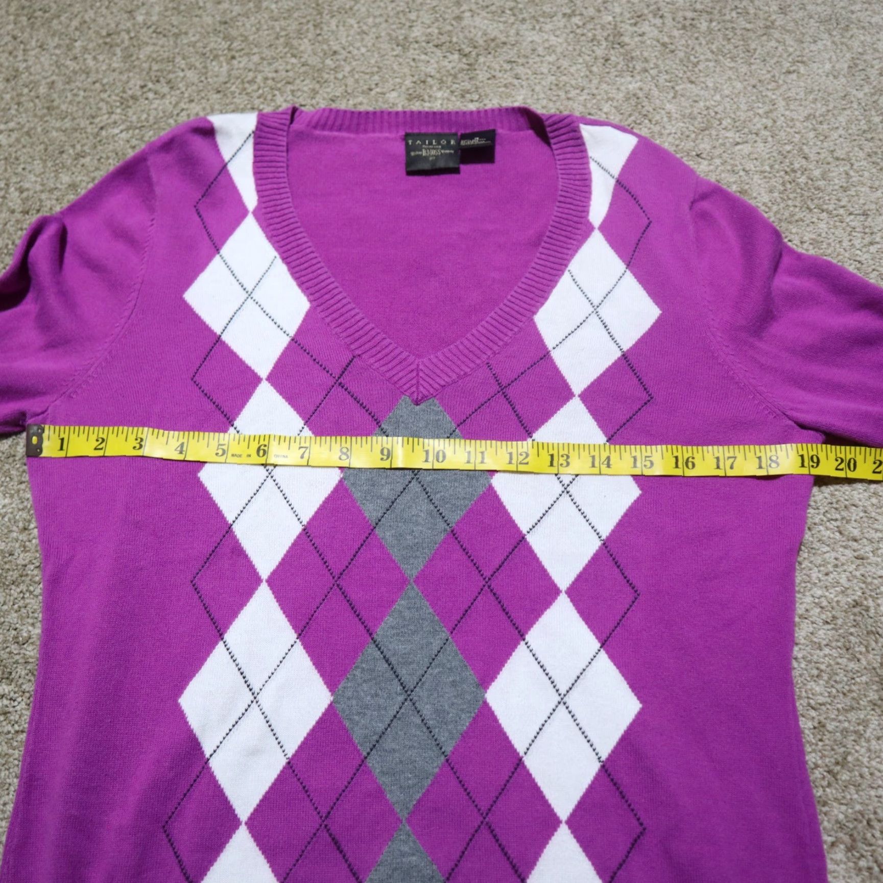 Vintage B. Moss Sweater Pullover Women's Purple V-Neck Casual Long Sleeve M Size M / US 6-8 / IT 42-44 - 6 Thumbnail