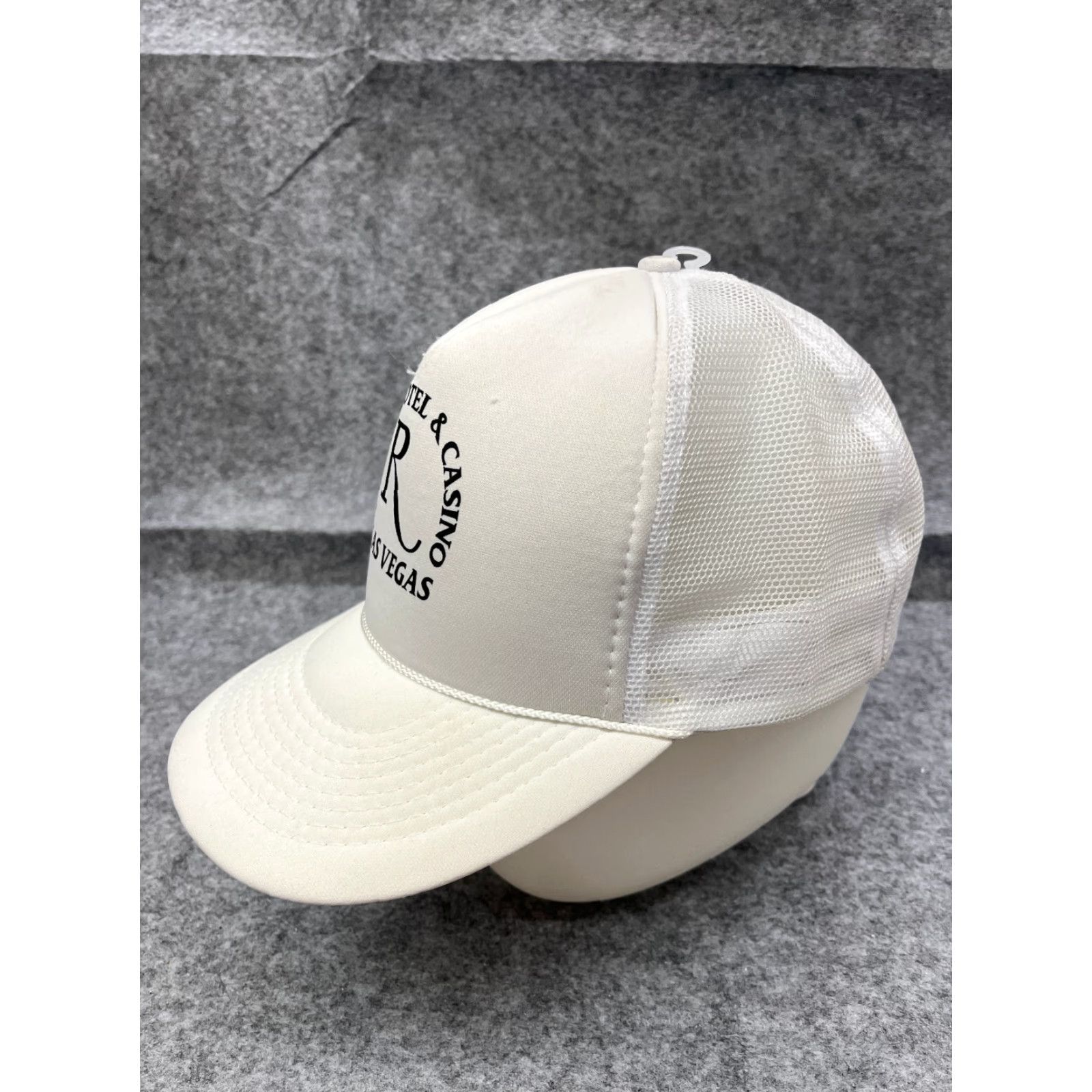 Rivieras Riviera Hotel & Casino Las Vegas Hat Cap Snap Back Adult OS White Polyester Trucker Size ONE SIZE - 4 Thumbnail
