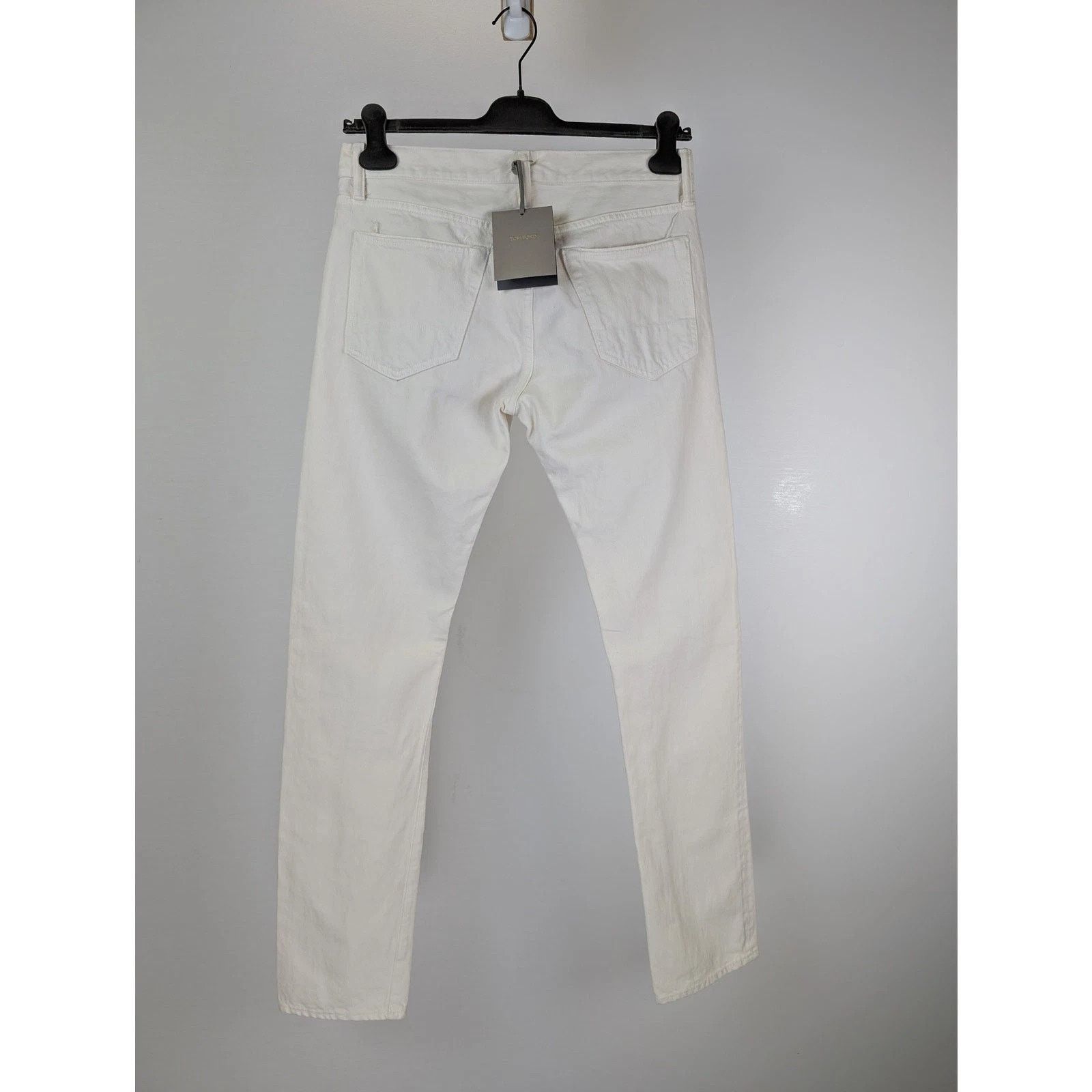 Tom Ford o1rshd1 Straight Denim Jeans in White Size US 31 - 2 Thumbnail